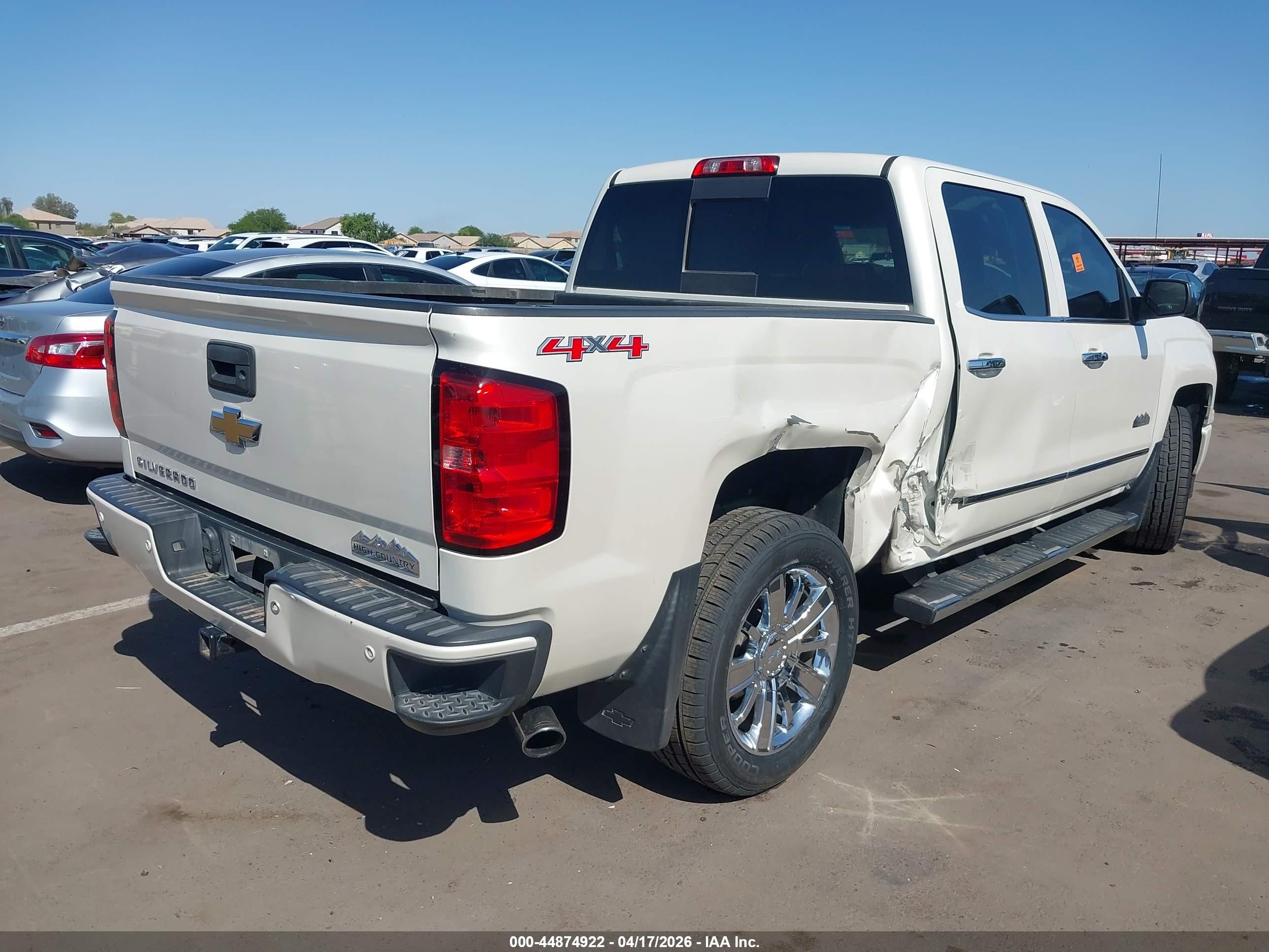 2015 Chevrolet Silverado 1500 High Country White vin: 3GCUKTEC2FG399448