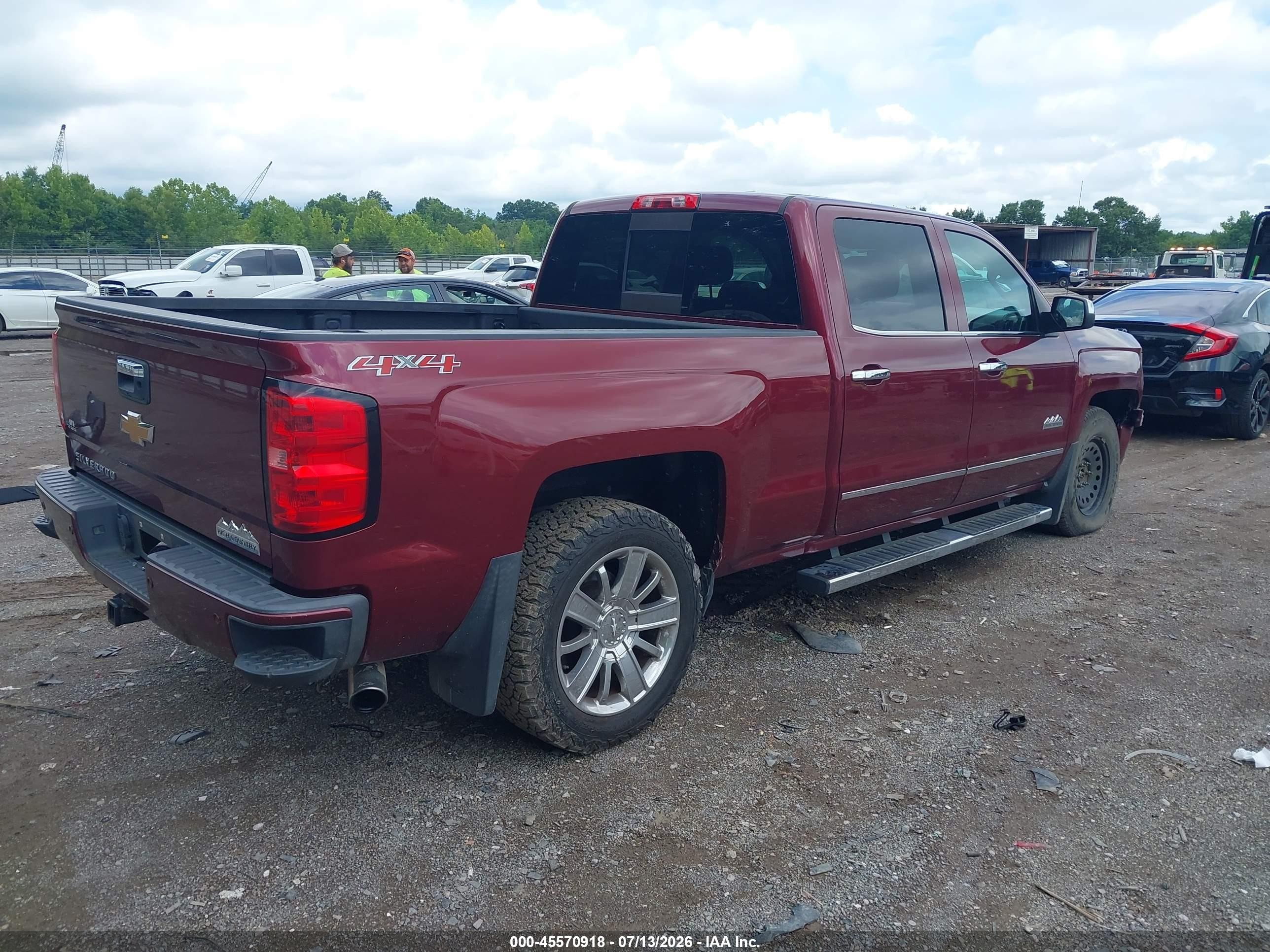 2015 Chevrolet Silverado 1500 High Country Burgundy vin: 3GCUKTEC3FG431761
