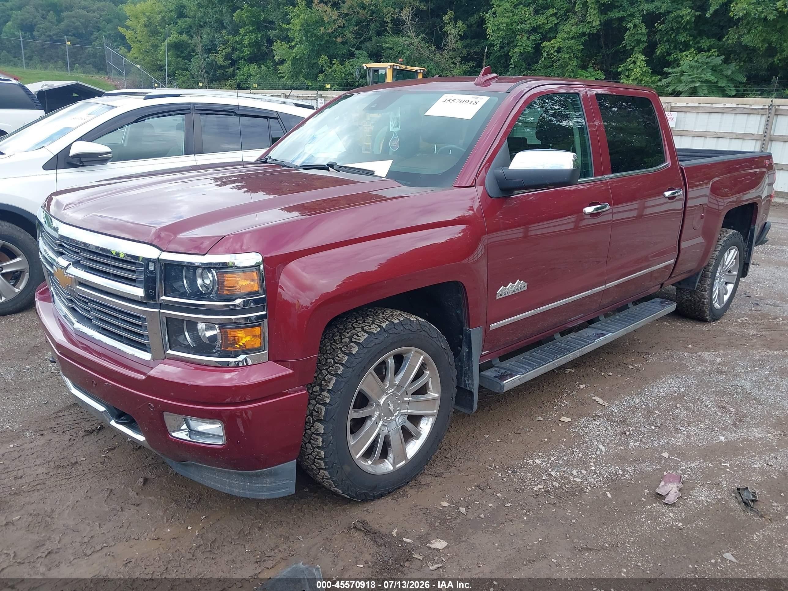 2015 Chevrolet Silverado 1500 High Country Burgundy vin: 3GCUKTEC3FG431761