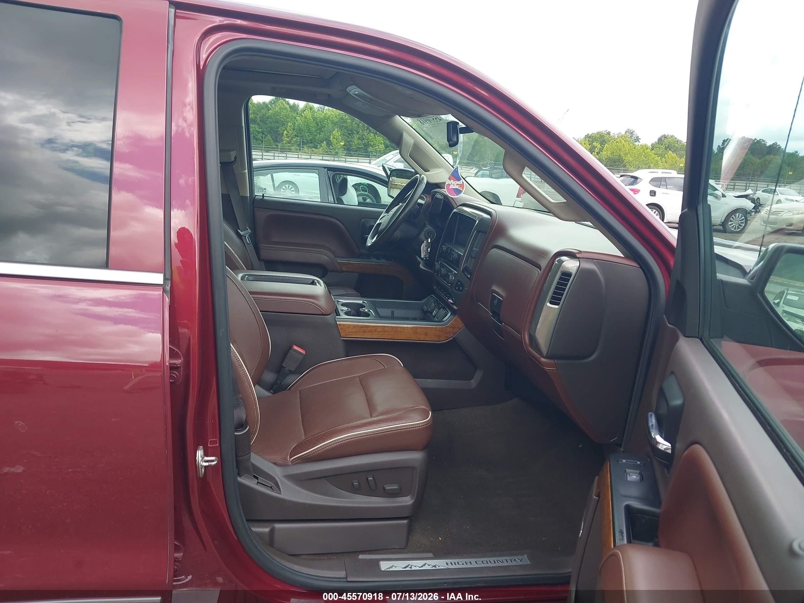 2015 Chevrolet Silverado 1500 High Country Burgundy vin: 3GCUKTEC3FG431761