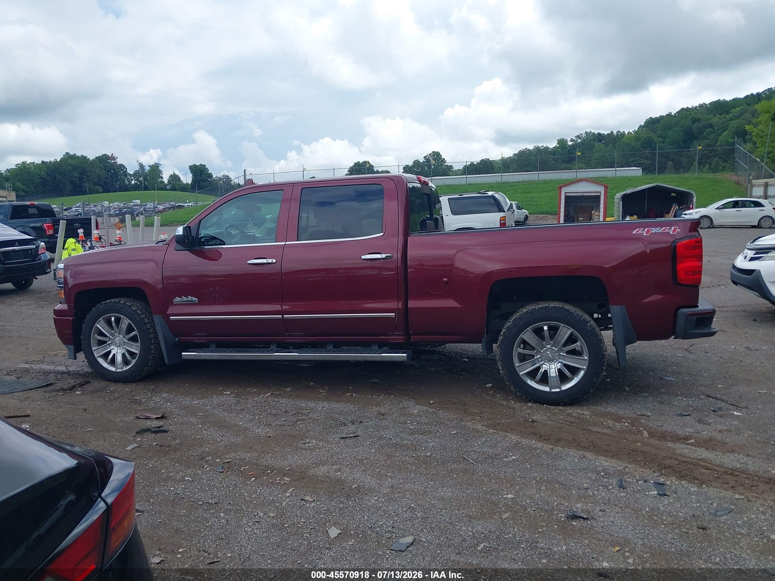 2015 Chevrolet Silverado 1500 High Country Burgundy vin: 3GCUKTEC3FG431761