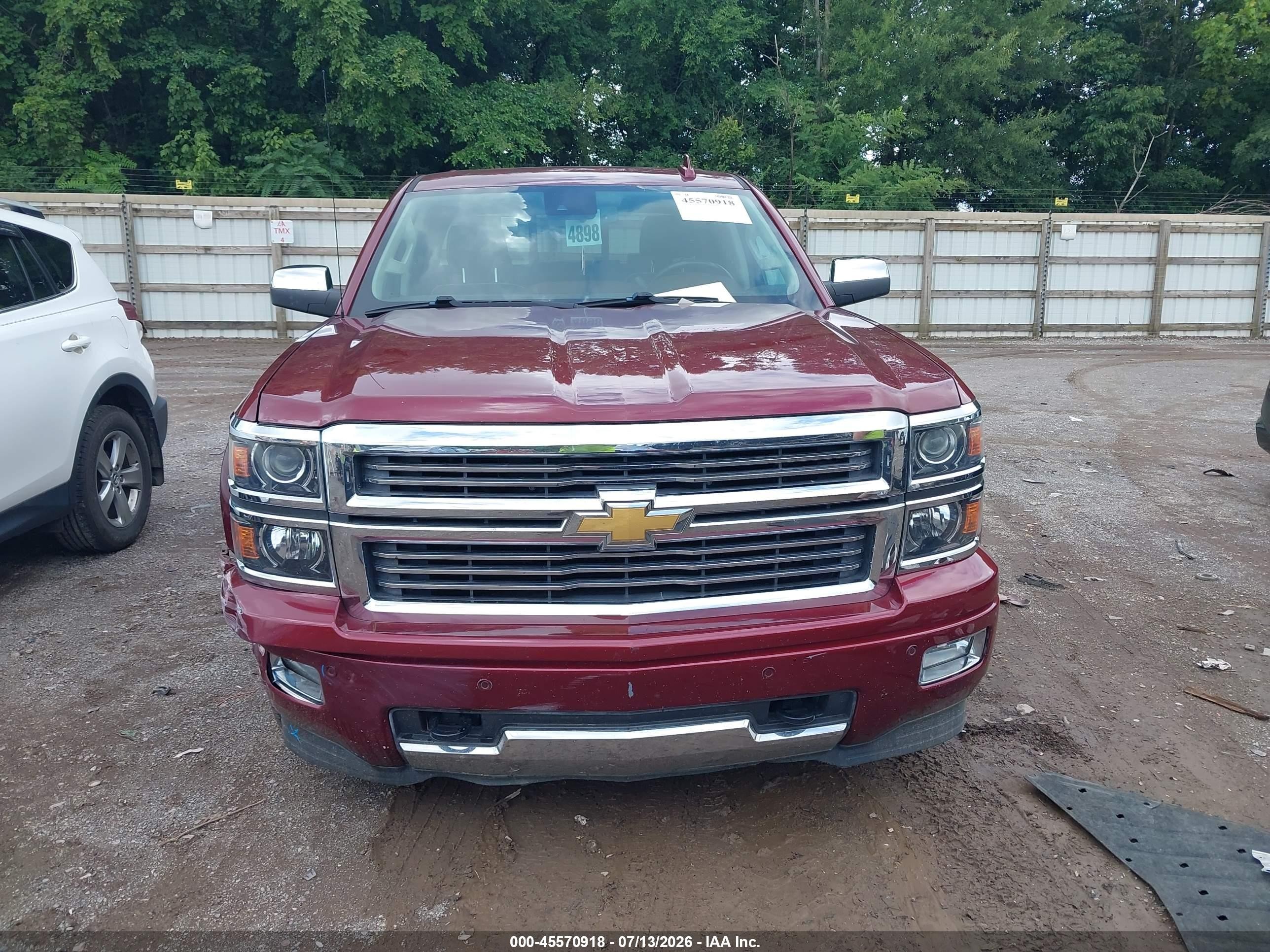 2015 Chevrolet Silverado 1500 High Country Burgundy vin: 3GCUKTEC3FG431761
