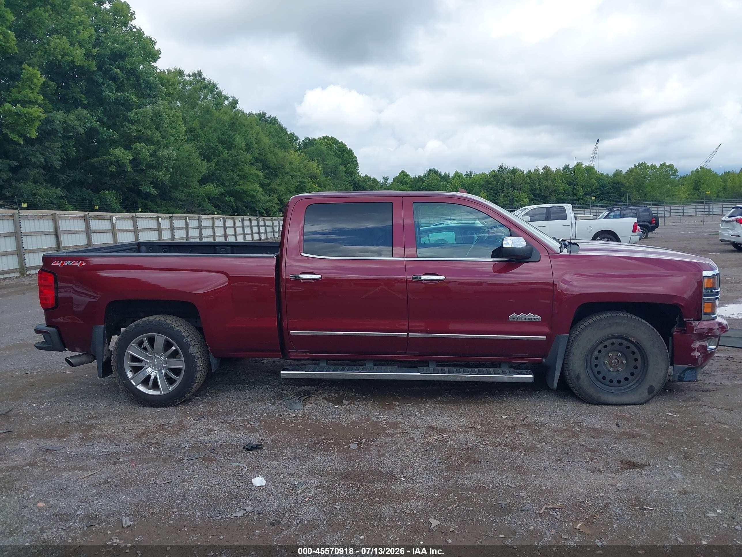2015 Chevrolet Silverado 1500 High Country Burgundy vin: 3GCUKTEC3FG431761
