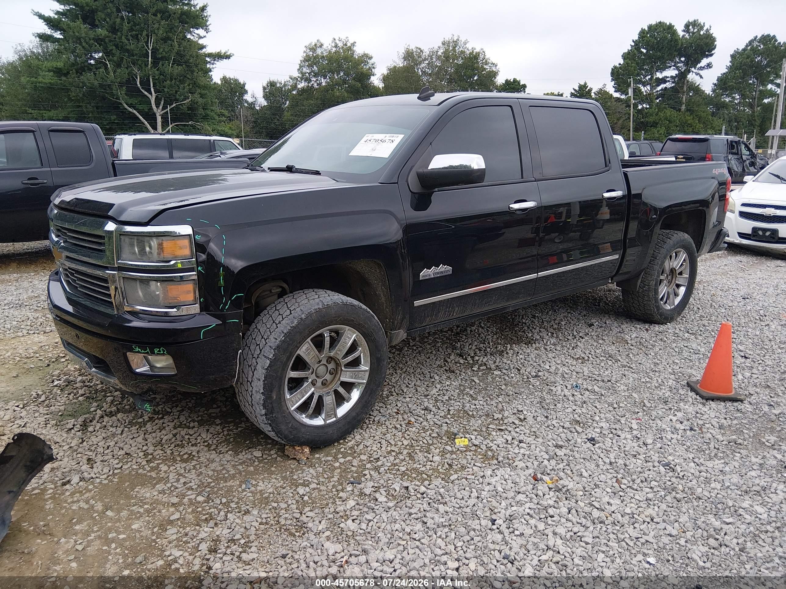 2014 Chevrolet Silverado 1500 High Country Черный vin: 3GCUKTEC4EG334681