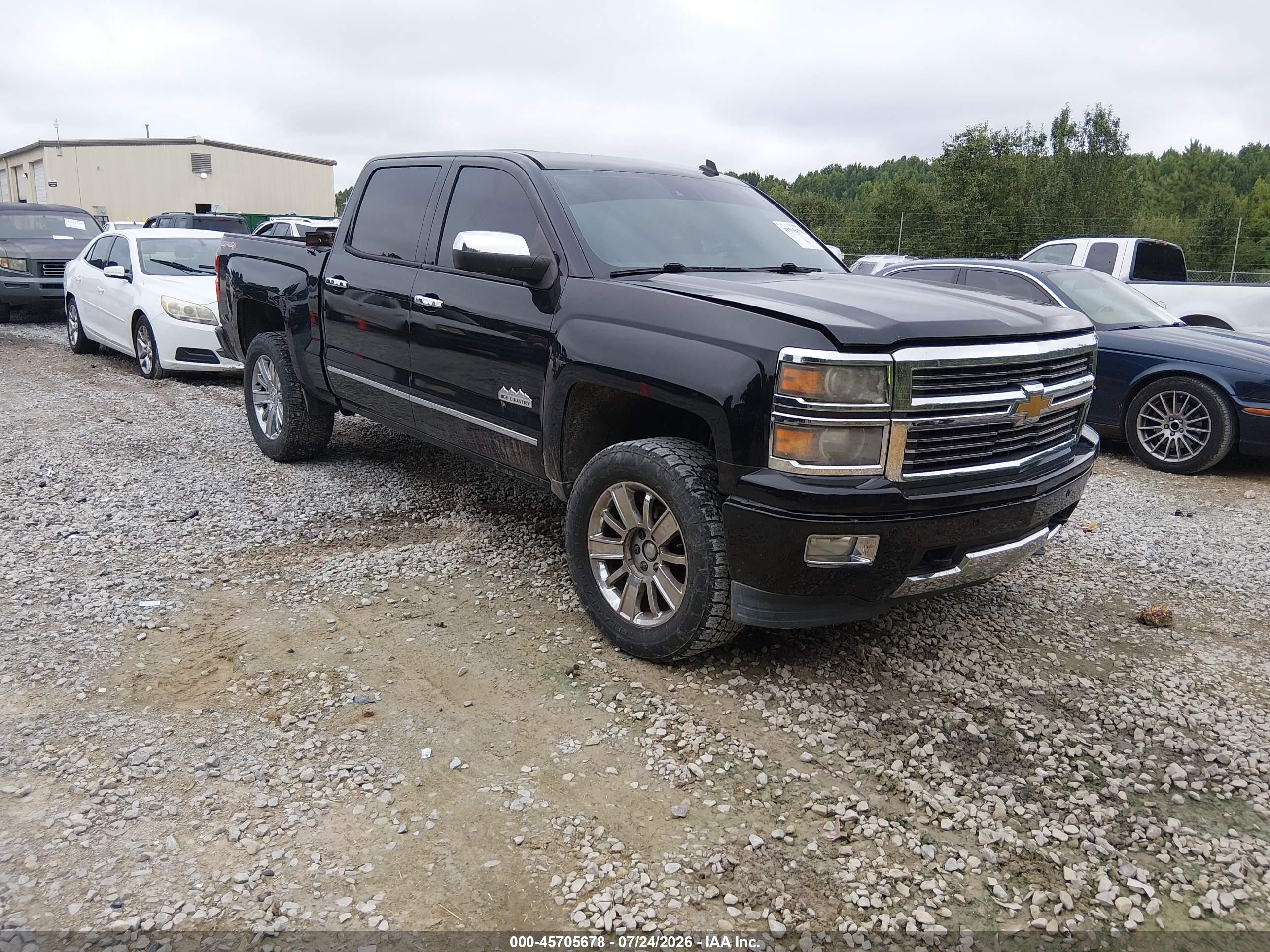 2014 Chevrolet Silverado 1500 High Country Black vin: 3GCUKTEC4EG334681