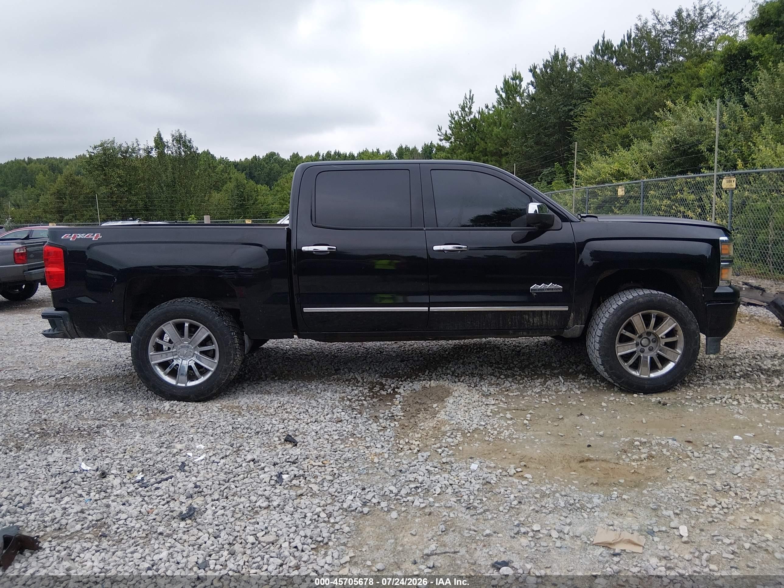 2014 Chevrolet Silverado 1500 High Country Черный vin: 3GCUKTEC4EG334681