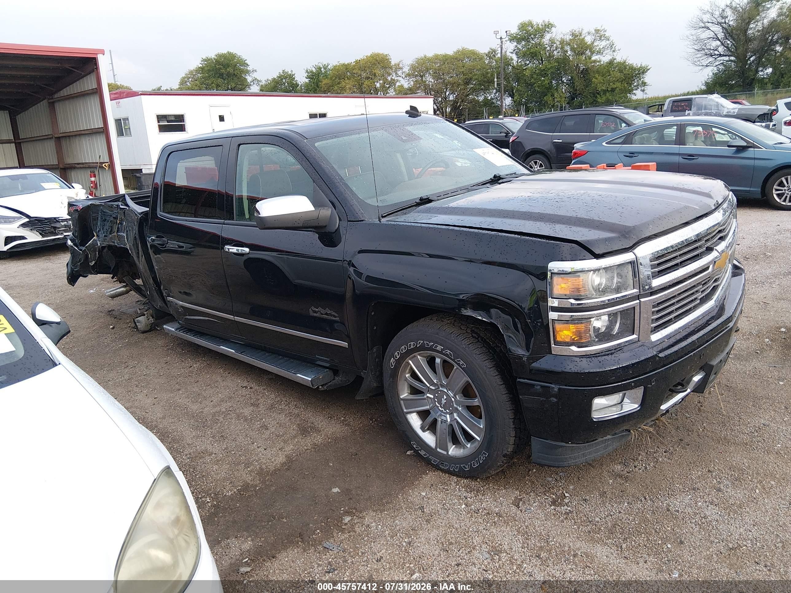 2014 Chevrolet Silverado 1500 High Country Черный vin: 3GCUKTEC4EG385422