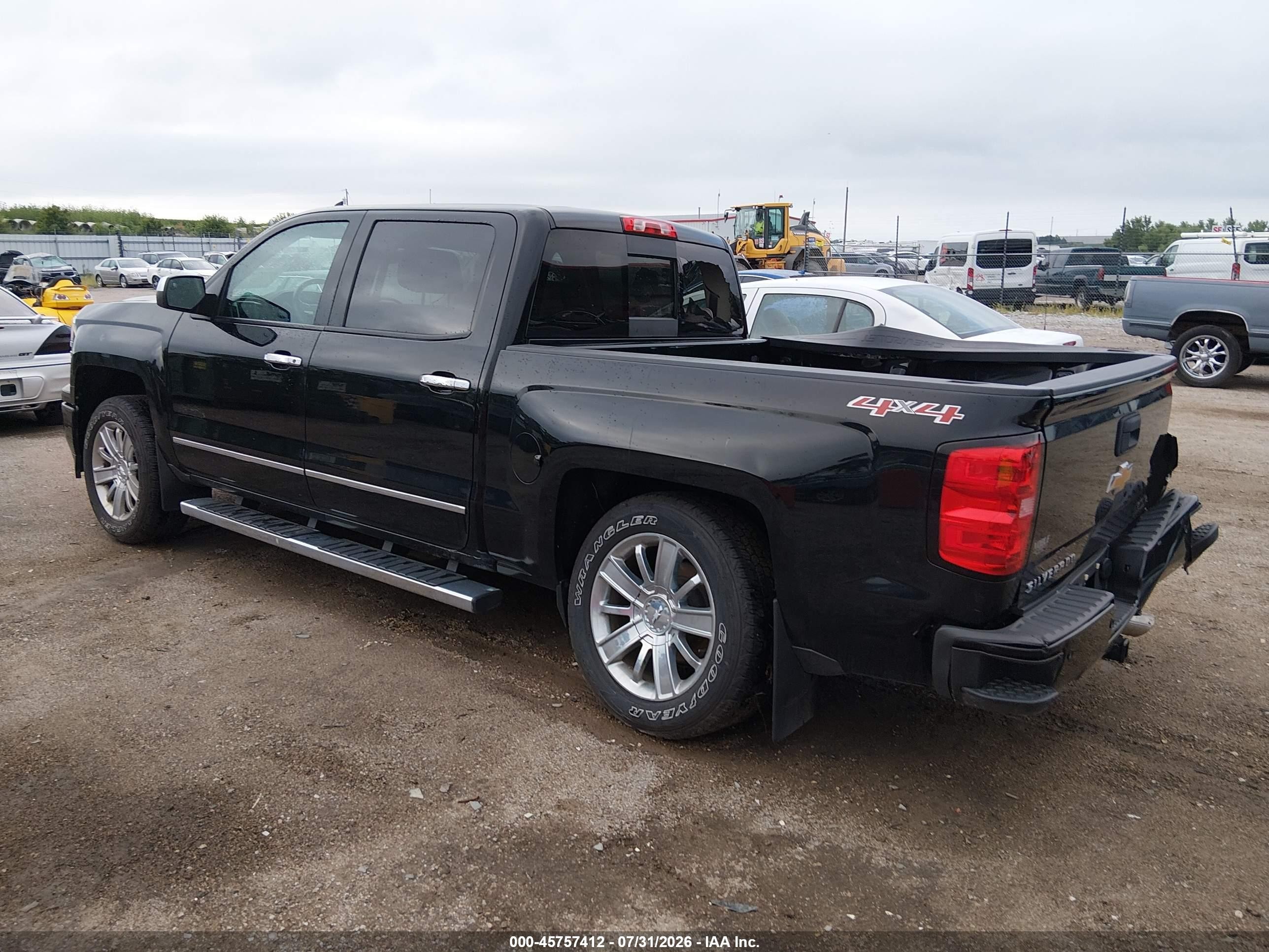 2014 Chevrolet Silverado 1500 High Country Black vin: 3GCUKTEC4EG385422