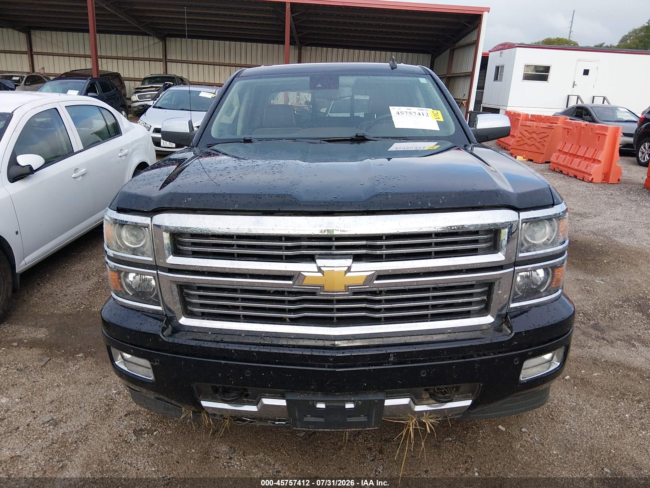 2014 Chevrolet Silverado 1500 High Country Black vin: 3GCUKTEC4EG385422