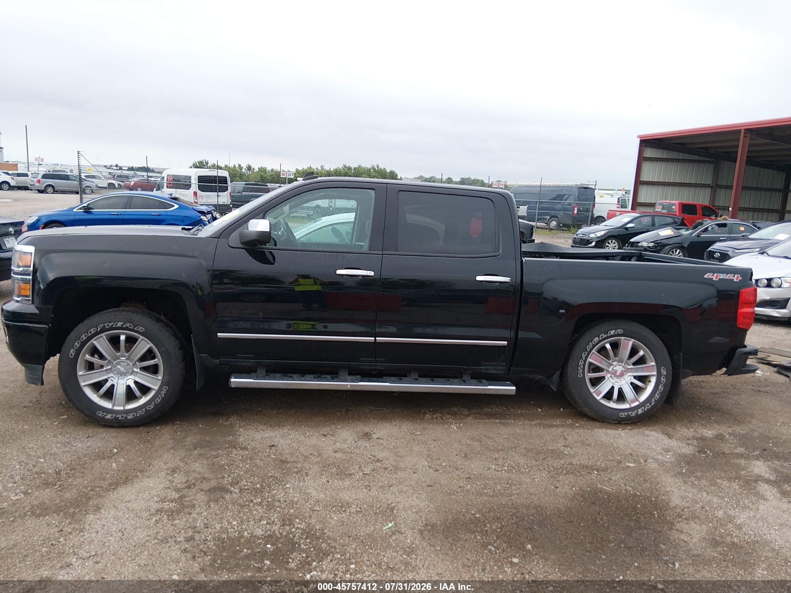 2014 Chevrolet Silverado 1500 High Country Black vin: 3GCUKTEC4EG385422