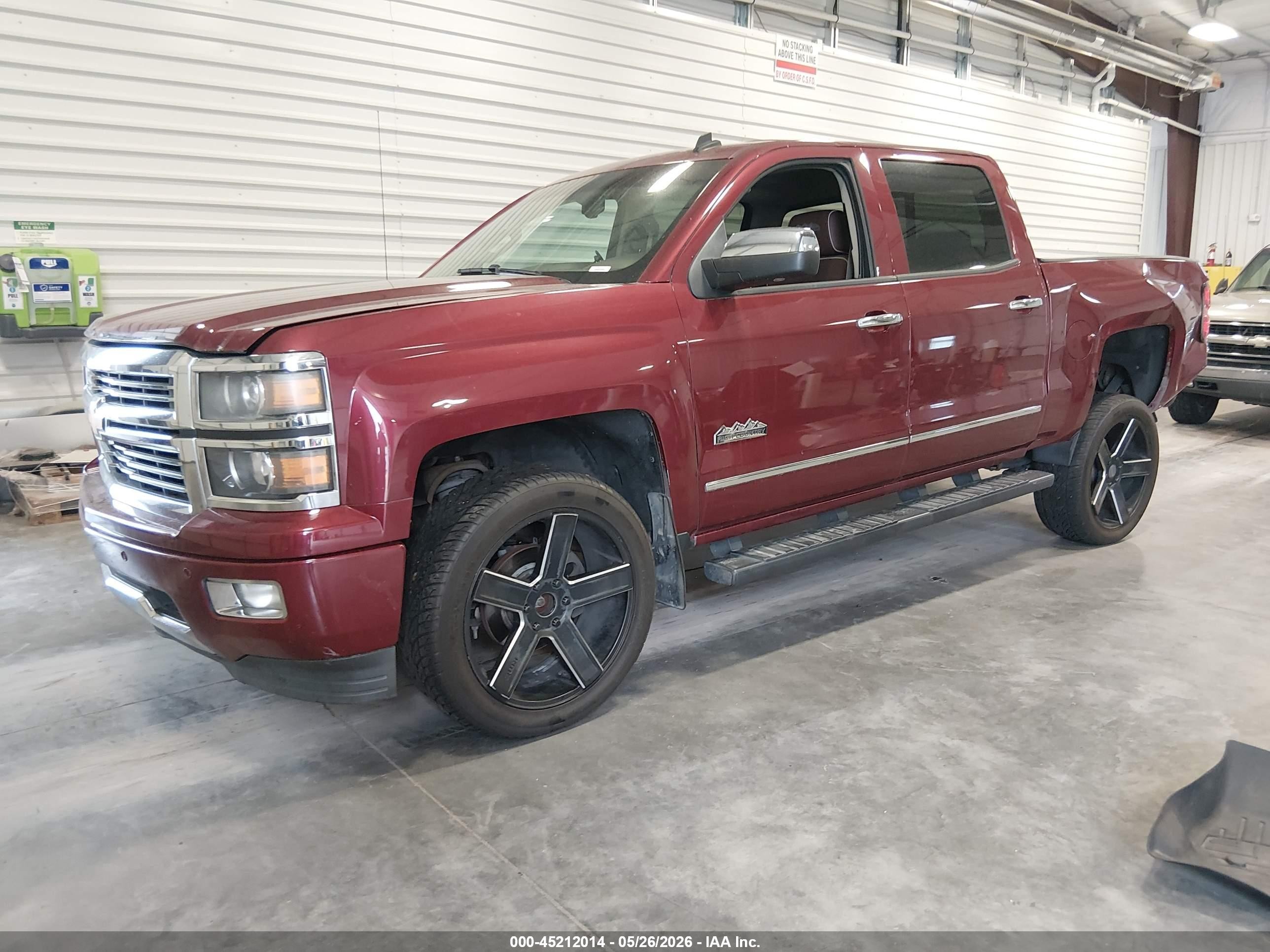2014 Chevrolet Silverado 1500 High Country Red vin: 3GCUKTEC4EG473337