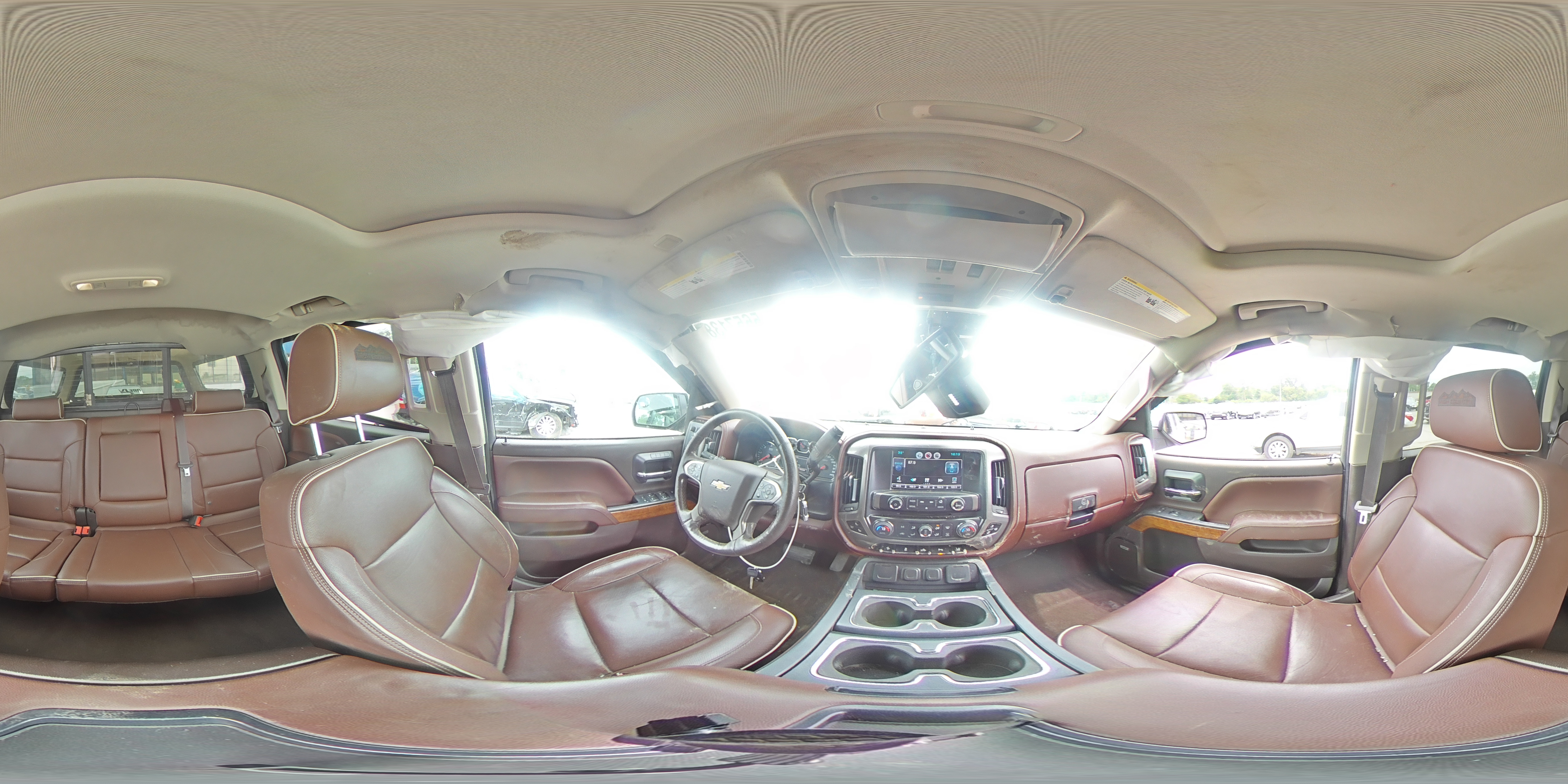 2015 Chevrolet Silverado K1500 High Country White vin: 3GCUKTEC4FG231911