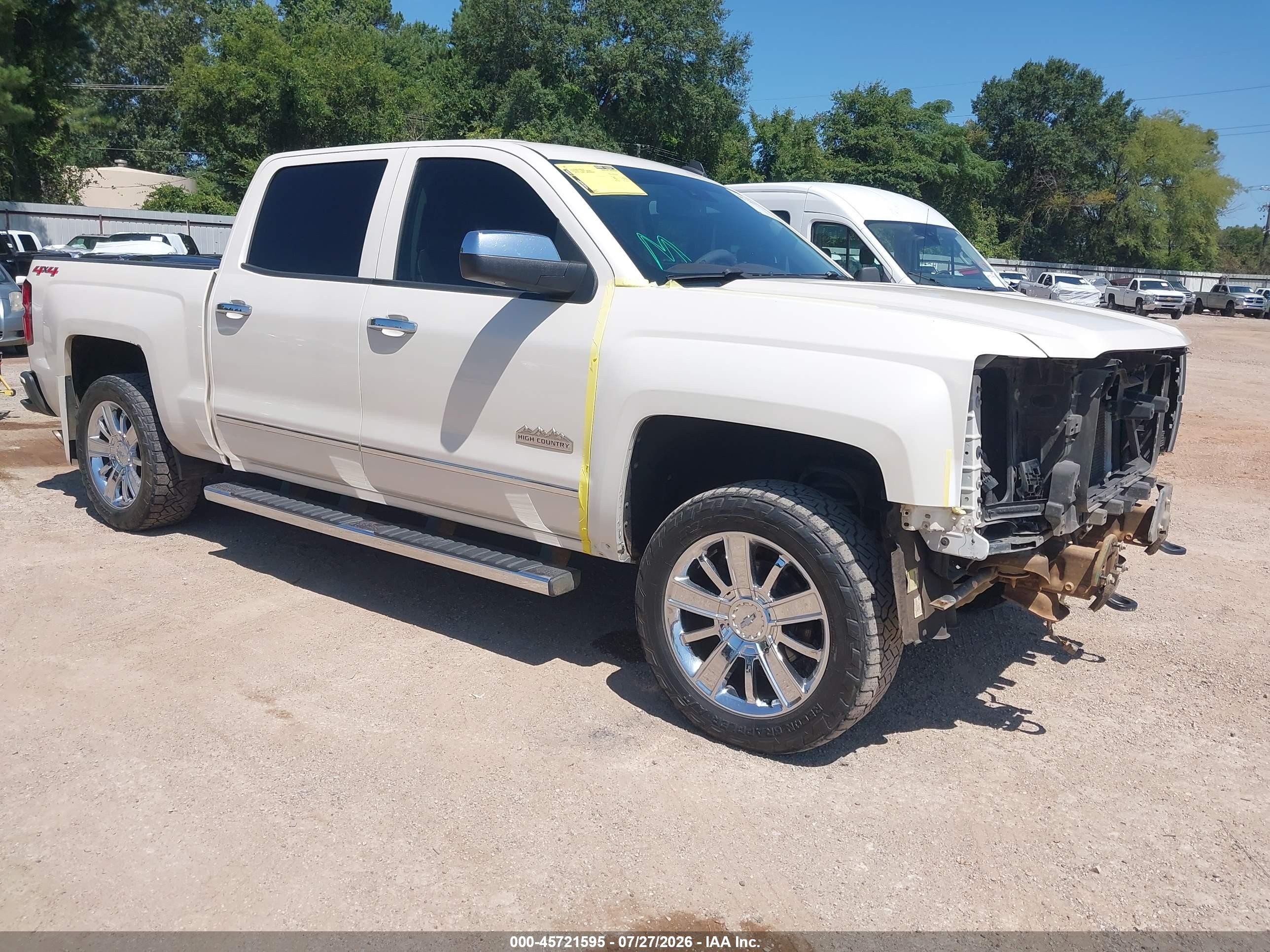 2014 Chevrolet Silverado 1500 High Country White vin: 3GCUKTEC5EG383484