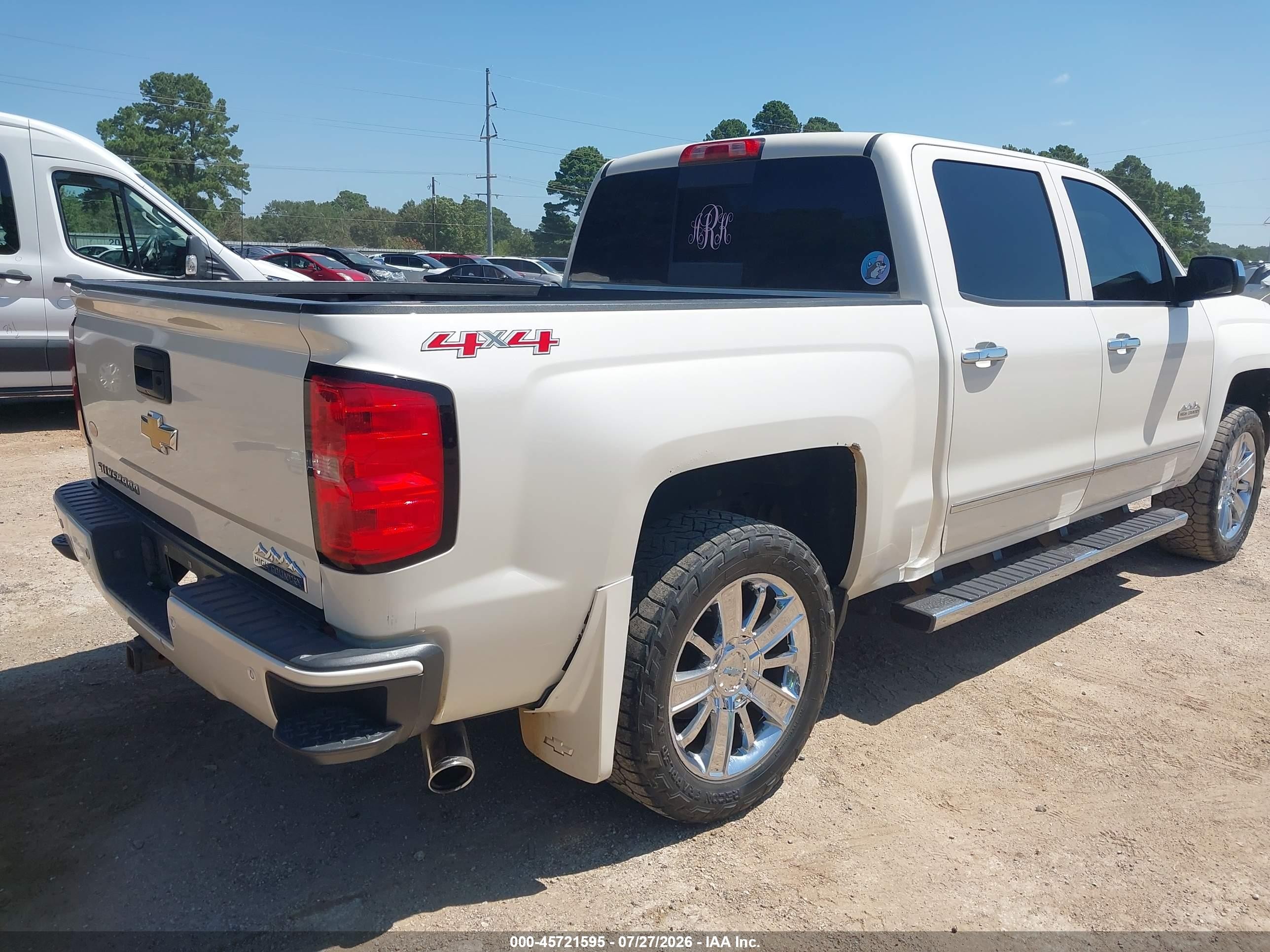 2014 Chevrolet Silverado 1500 High Country White vin: 3GCUKTEC5EG383484
