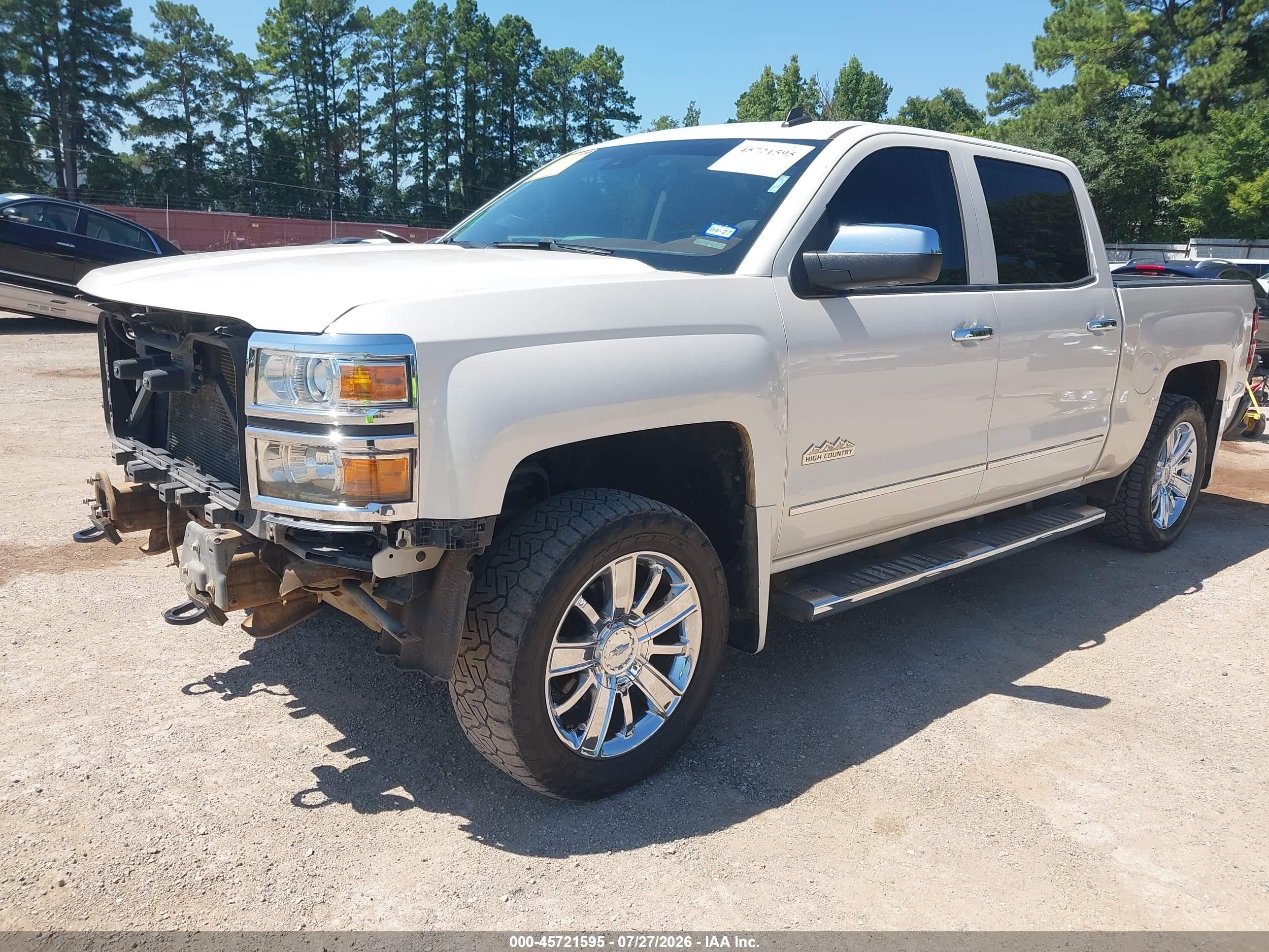 2014 Chevrolet Silverado 1500 High Country White vin: 3GCUKTEC5EG383484