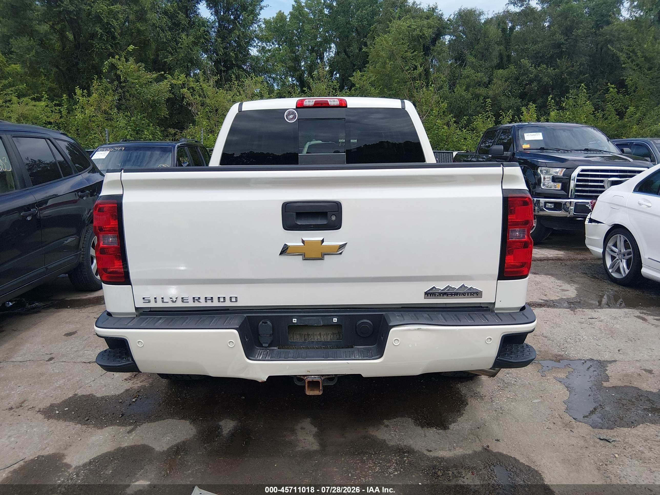 2015 Chevrolet Silverado 1500 High Country Белый vin: 3GCUKTEC5FG121031