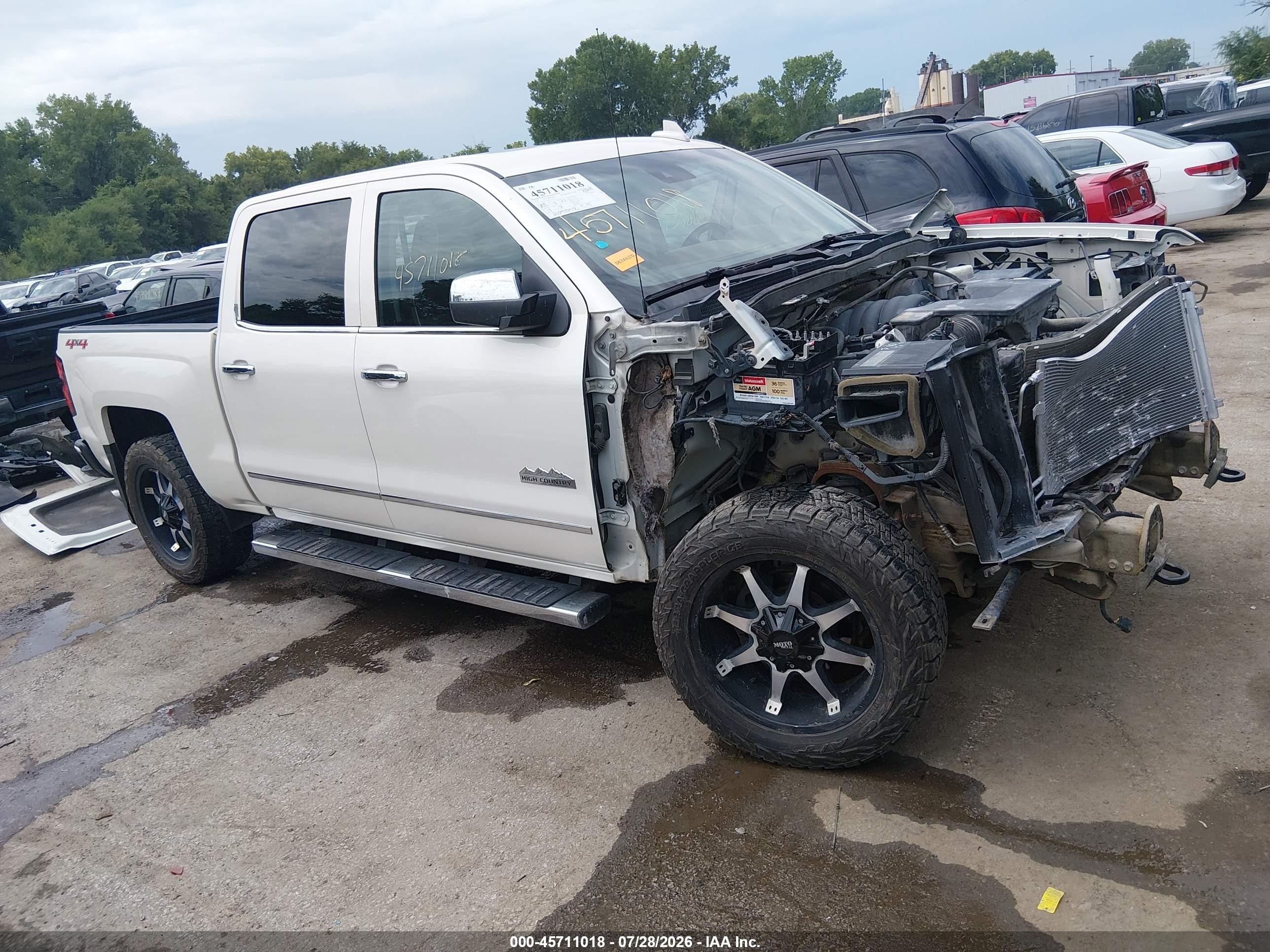 2015 Chevrolet Silverado 1500 High Country Белый vin: 3GCUKTEC5FG121031