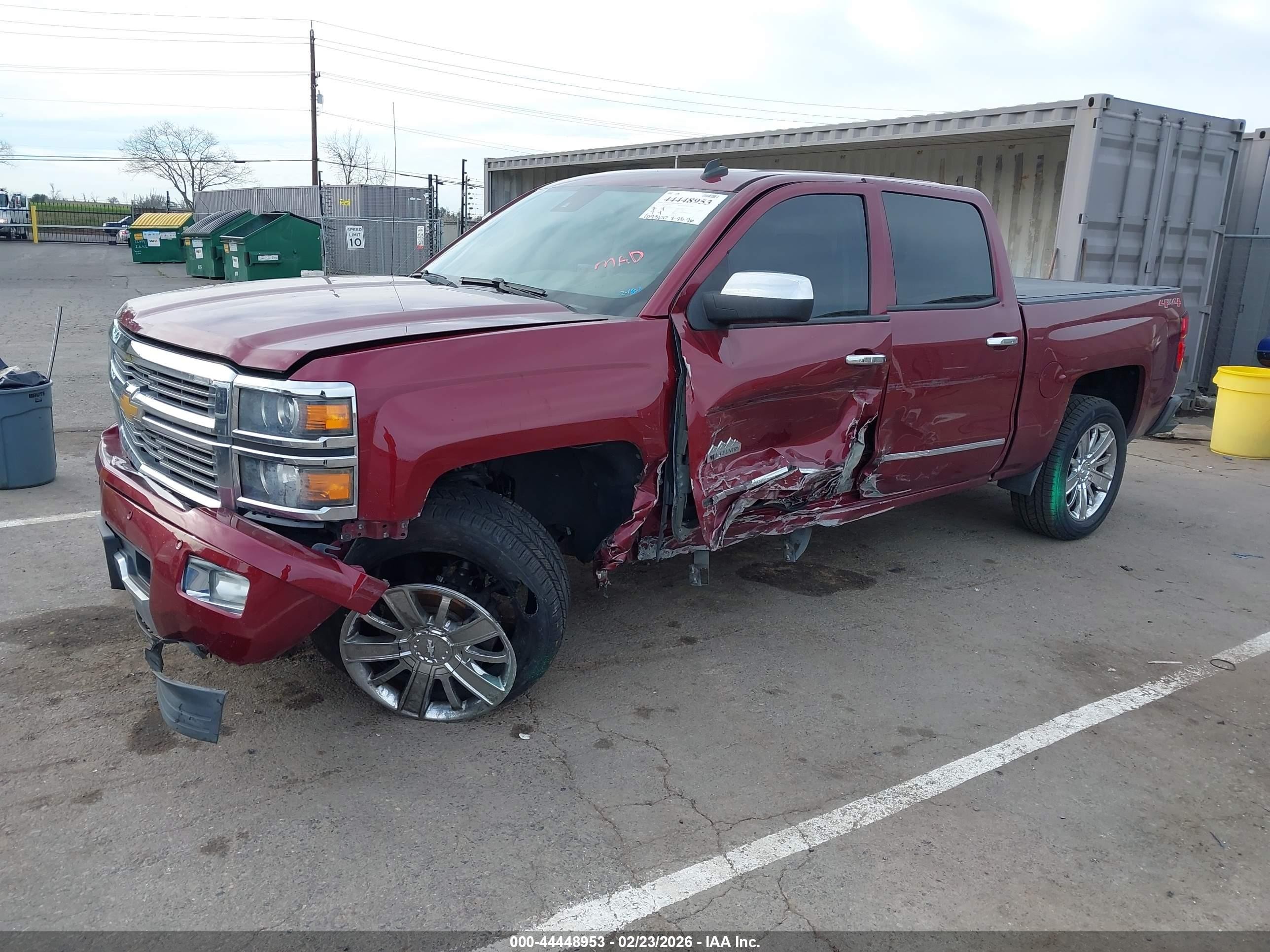 2014 Chevrolet Silverado 1500 High Country Красный vin: 3GCUKTEC6EG333788