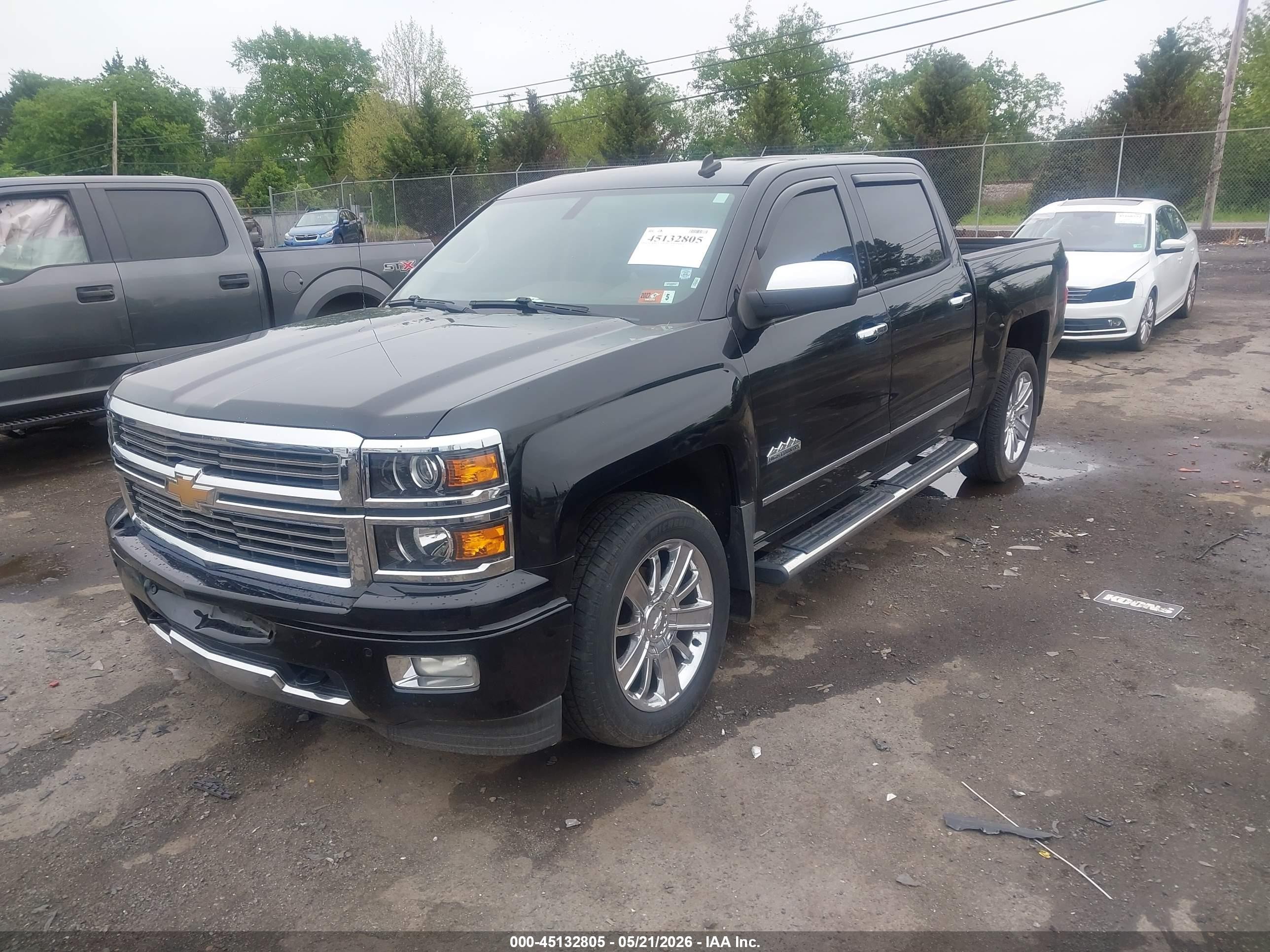 2014 Chevrolet Silverado 1500 High Country Black vin: 3GCUKTEC6EG488163