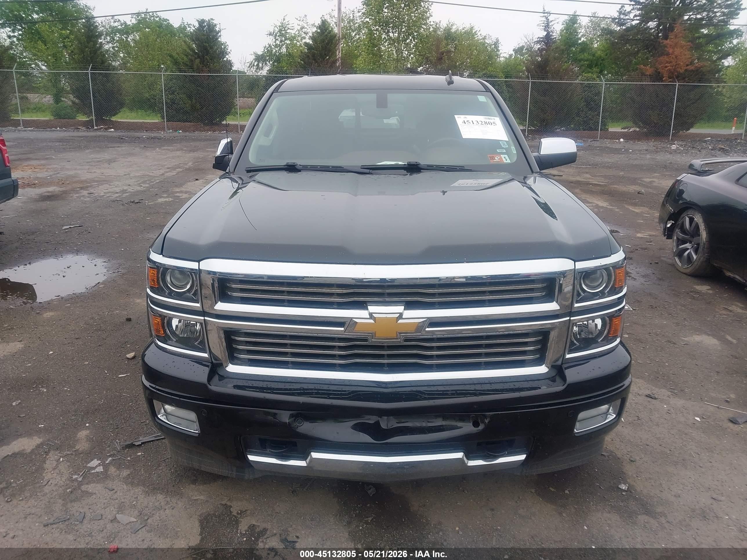 2014 Chevrolet Silverado 1500 High Country Black vin: 3GCUKTEC6EG488163