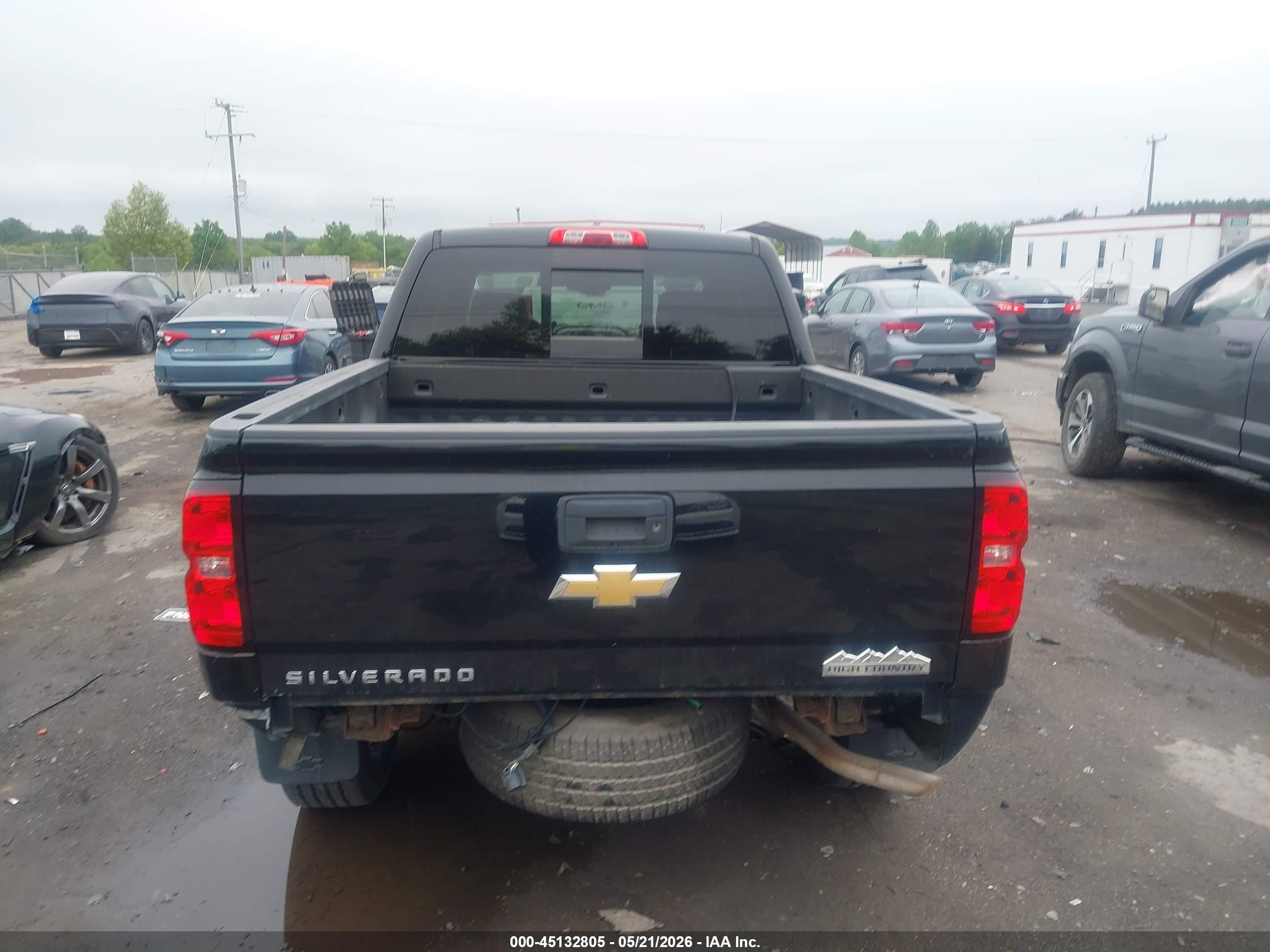2014 Chevrolet Silverado 1500 High Country Black vin: 3GCUKTEC6EG488163