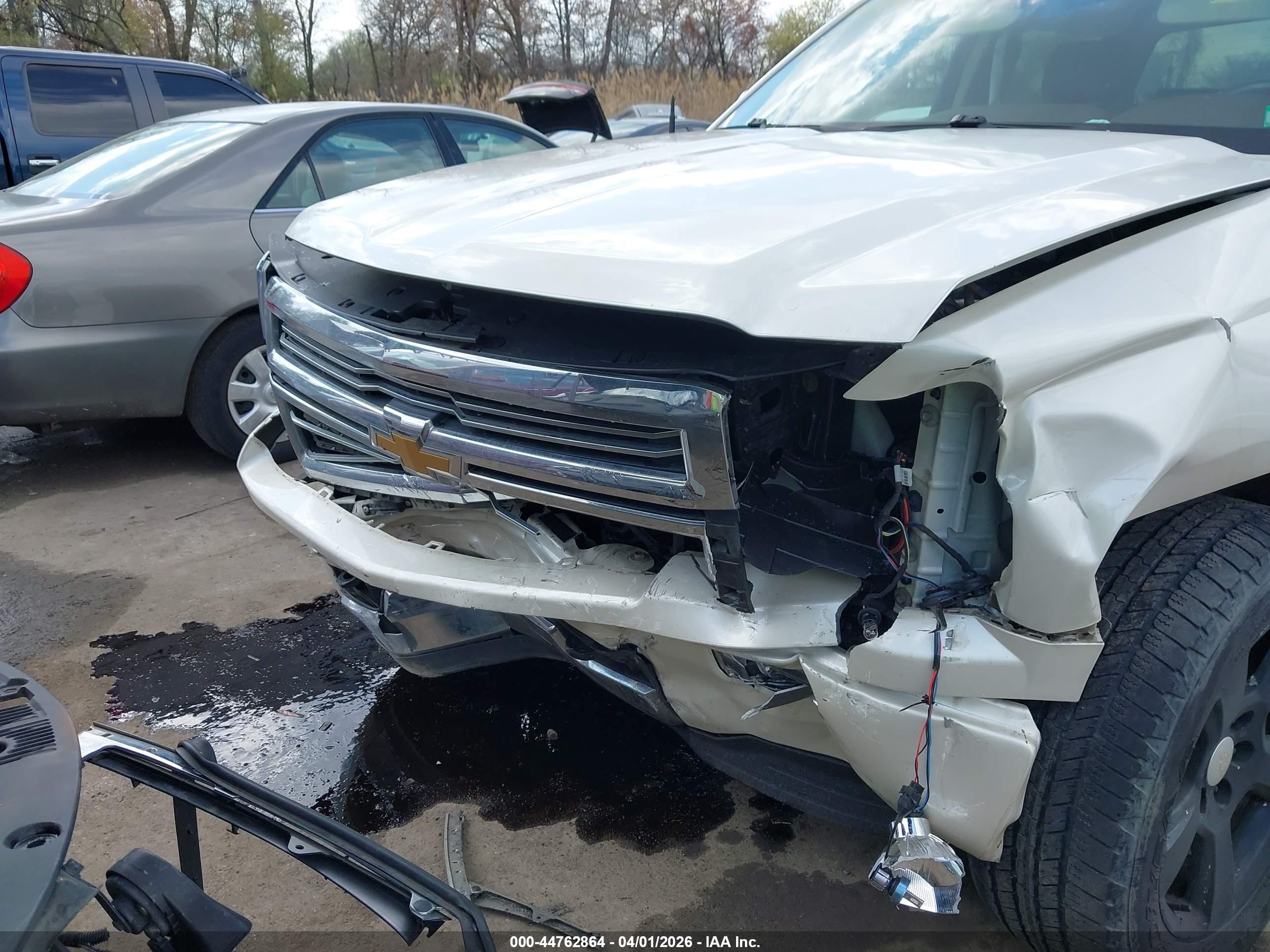 2015 Chevrolet Silverado 1500 High Country White vin: 3GCUKTEC6FG190455