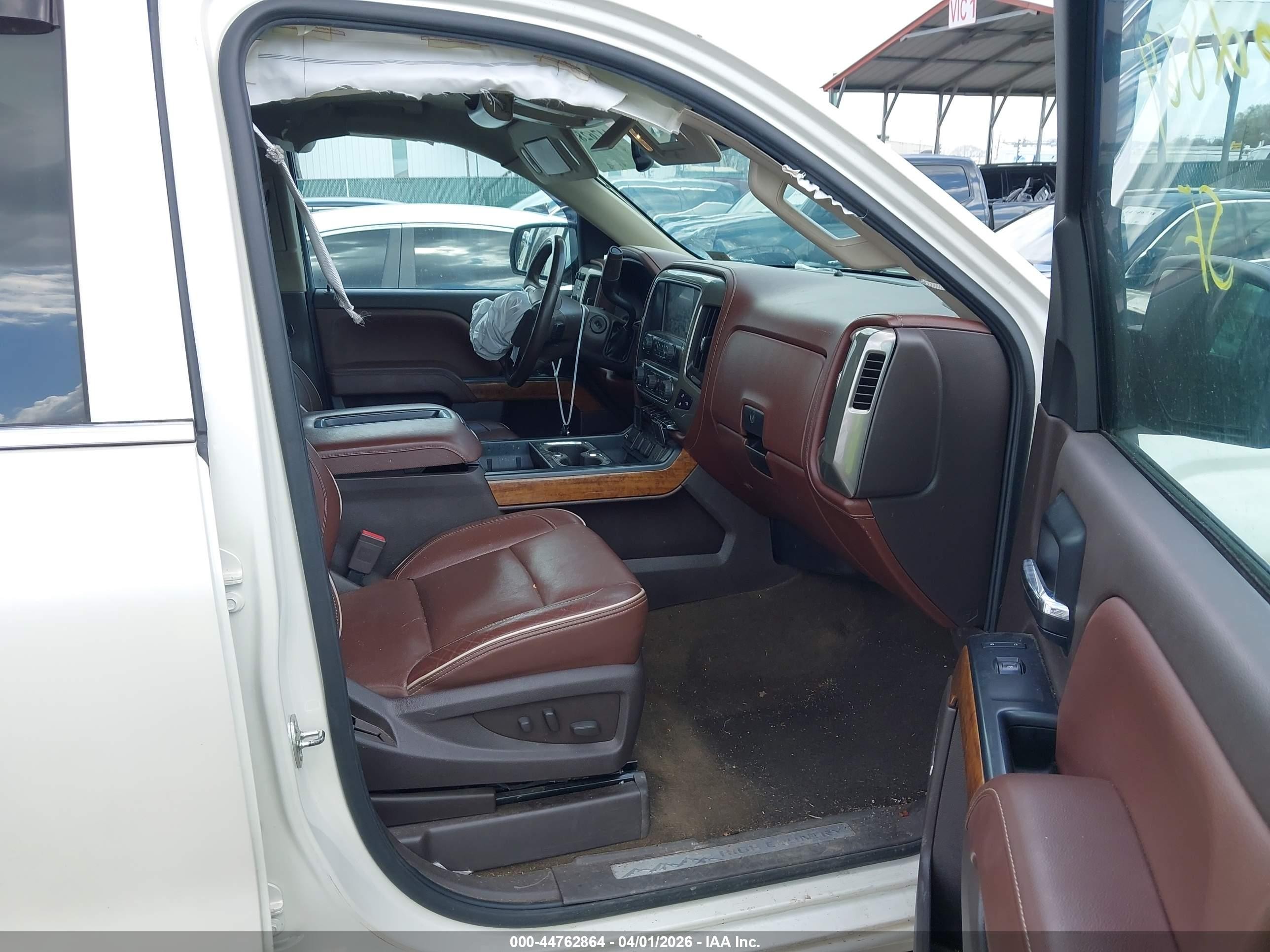 2015 Chevrolet Silverado 1500 High Country White vin: 3GCUKTEC6FG190455