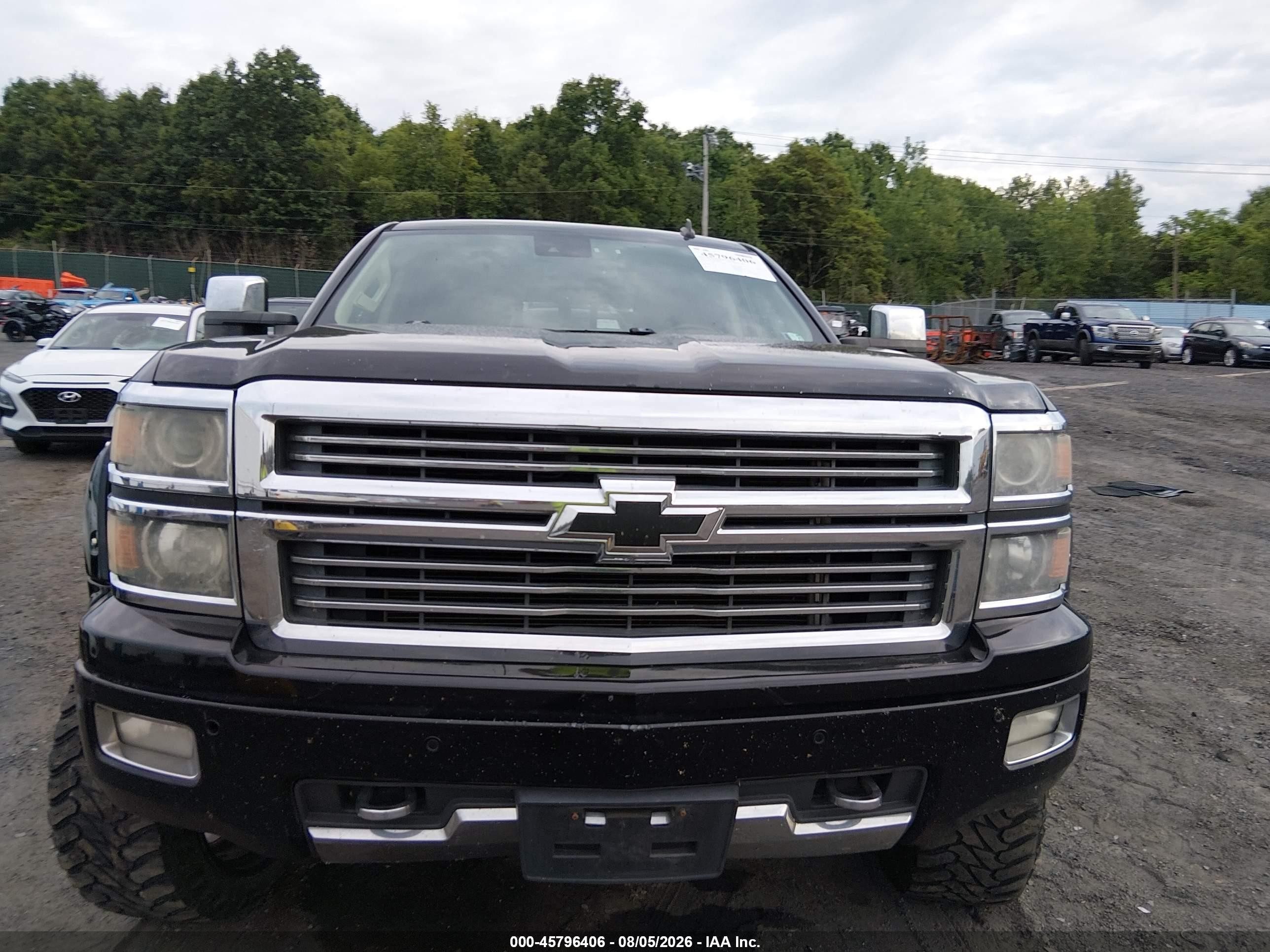 2014 Chevrolet Silverado 1500 High Country Black vin: 3GCUKTEC7EG397919