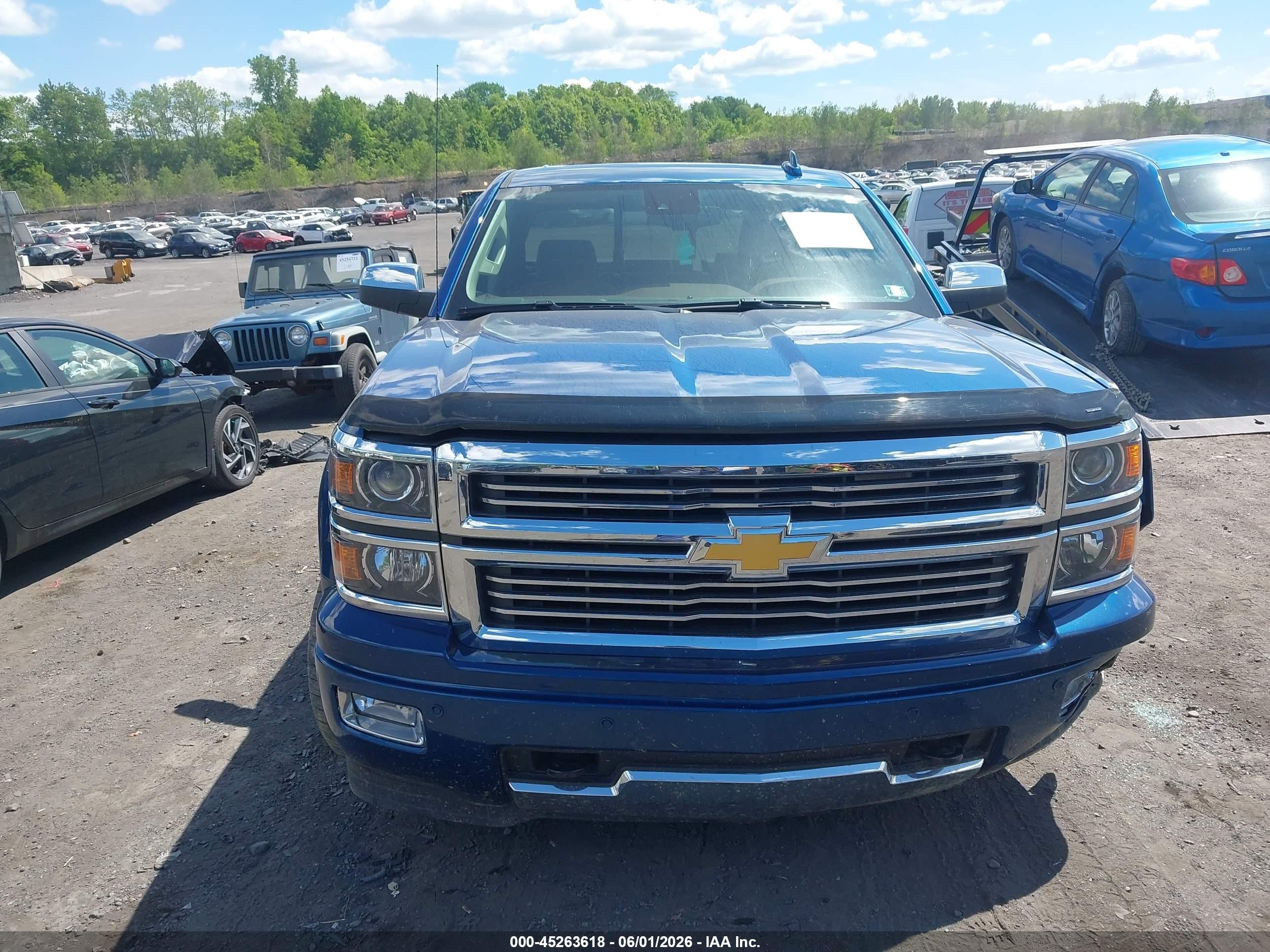 2015 Chevrolet Silverado 1500 High Country Синий vin: 3GCUKTEC7FG251456
