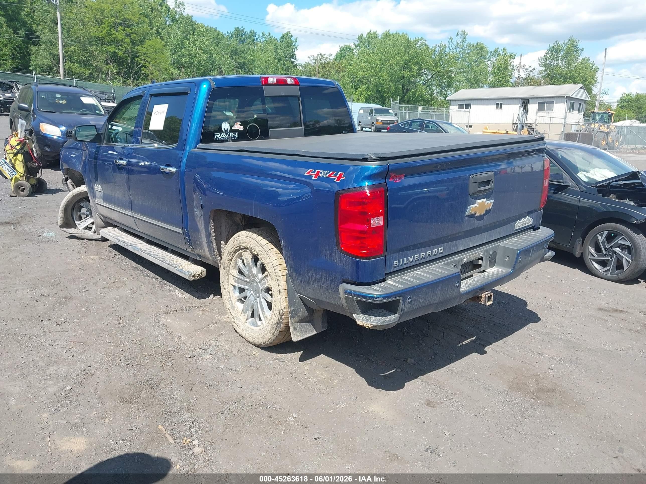2015 Chevrolet Silverado 1500 High Country Синий vin: 3GCUKTEC7FG251456