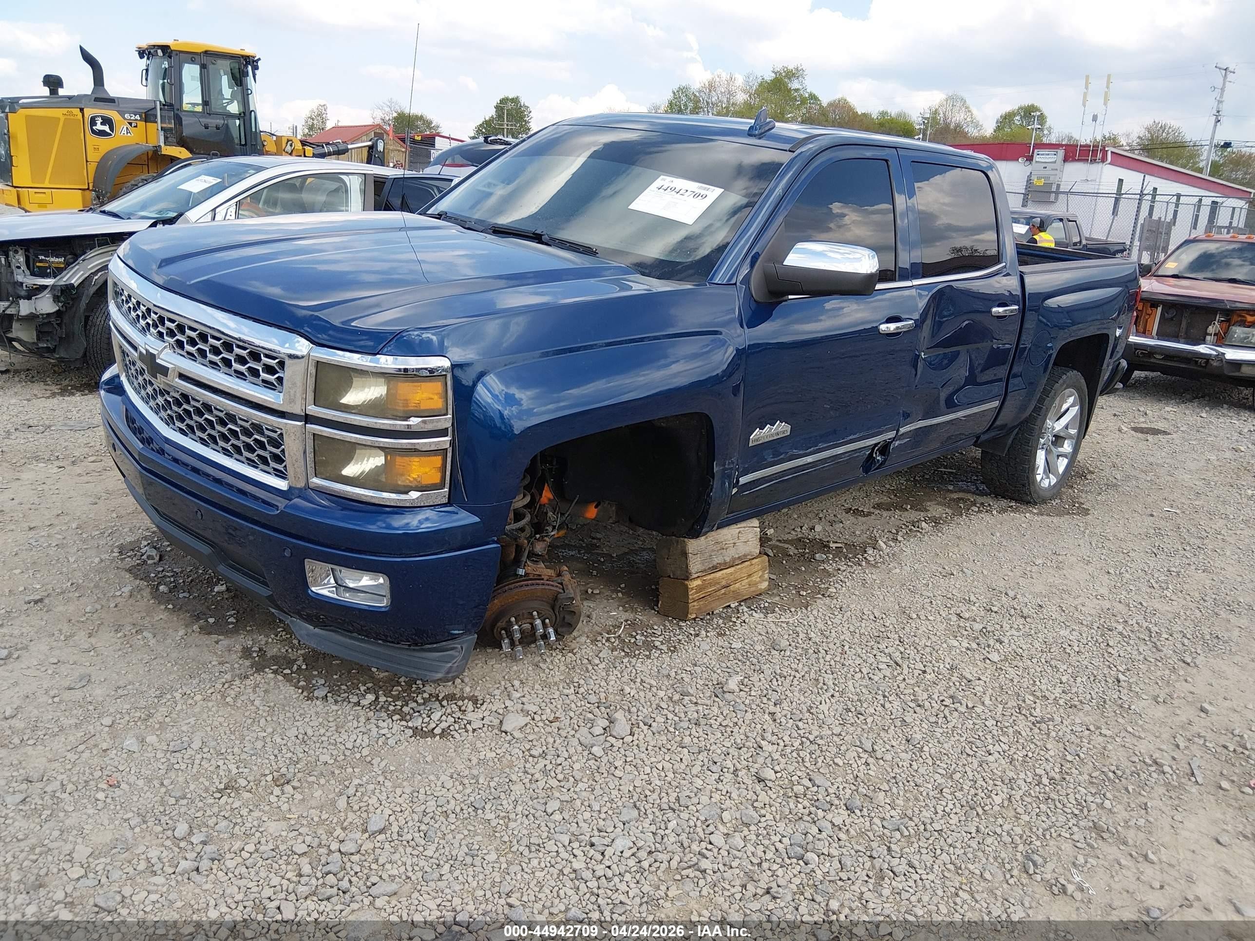 2015 Chevrolet Silverado 1500 High Country Blue vin: 3GCUKTEC8FG248940