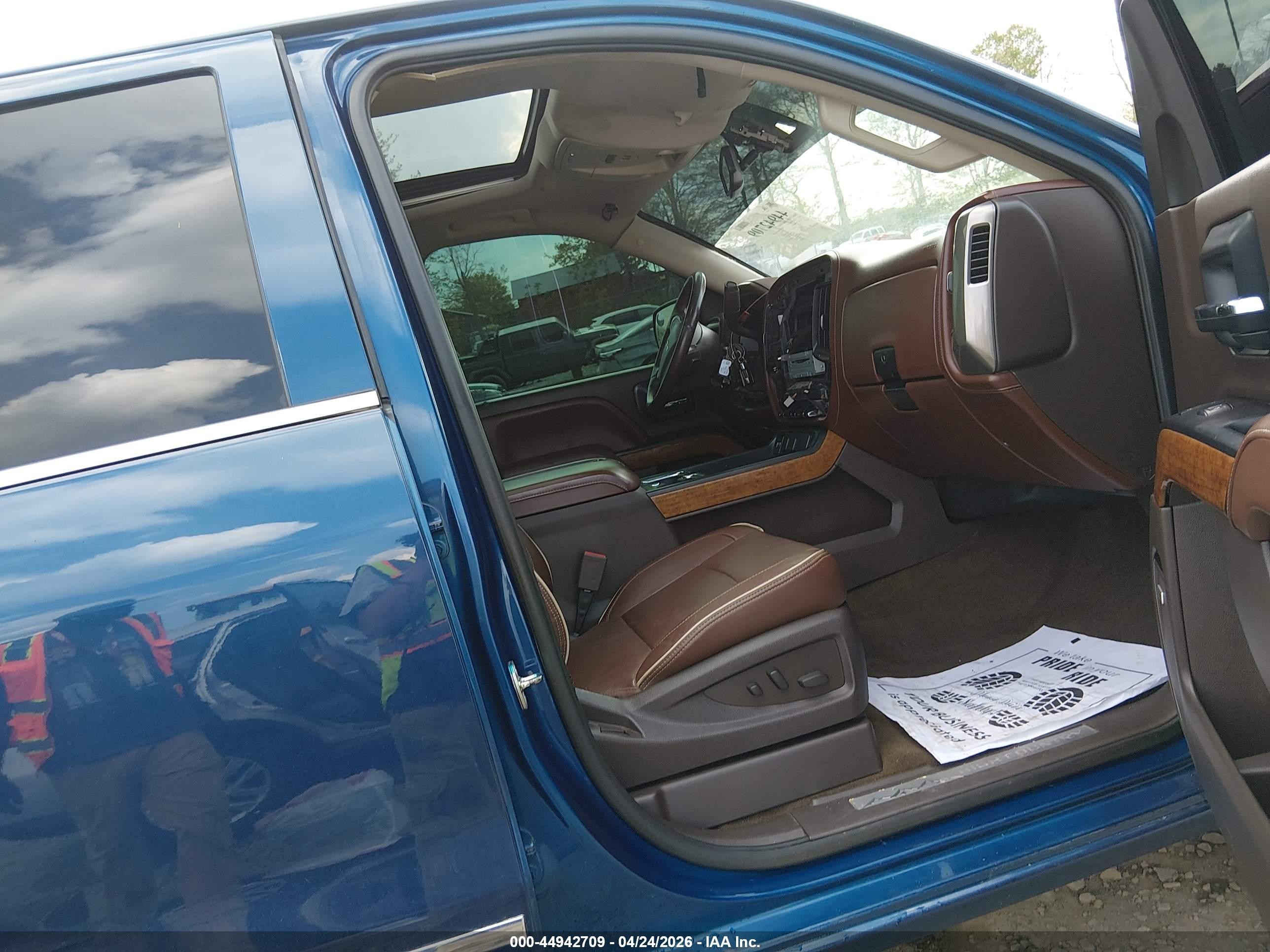 2015 Chevrolet Silverado 1500 High Country Blue vin: 3GCUKTEC8FG248940