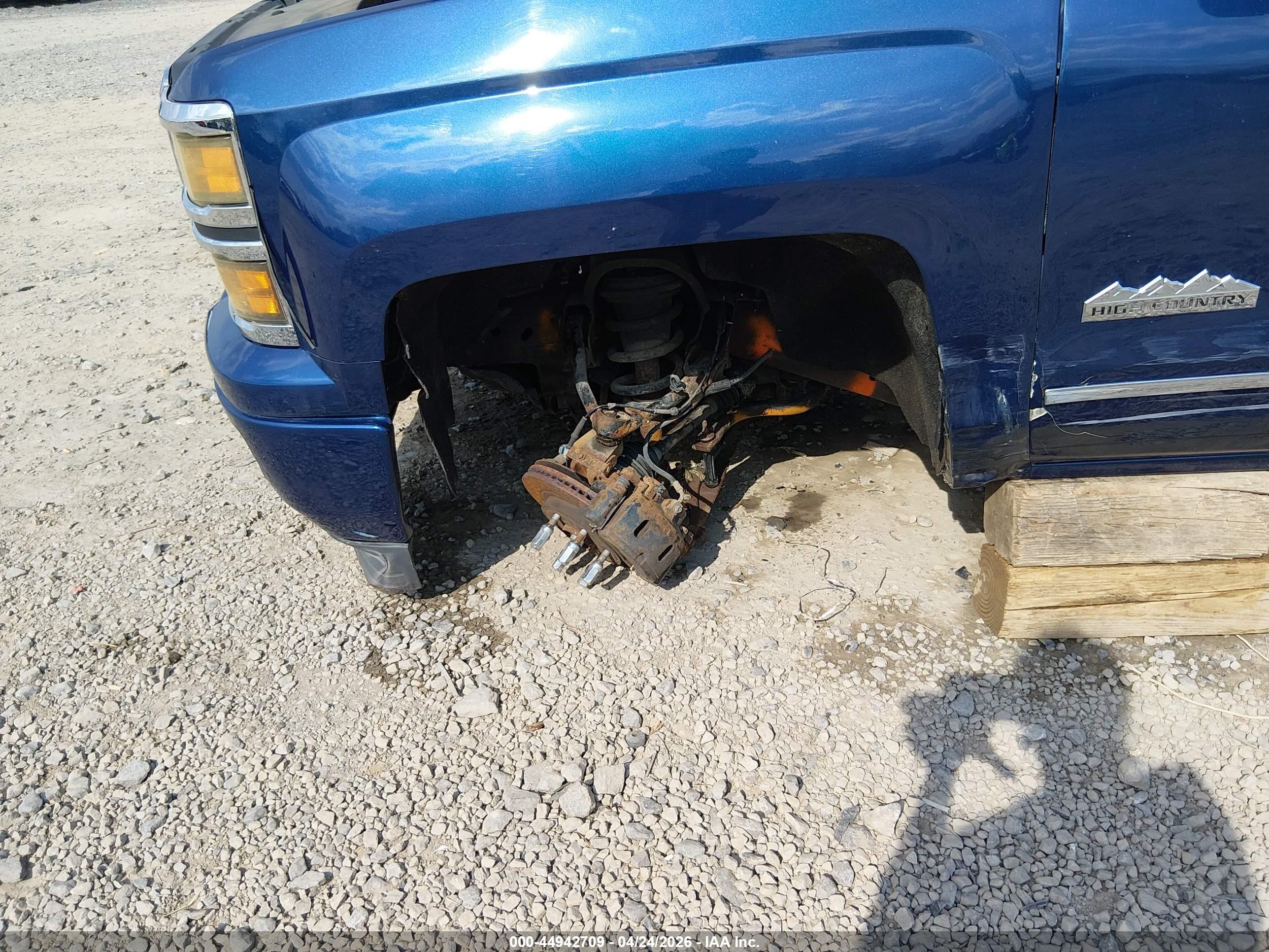 2015 Chevrolet Silverado 1500 High Country Blue vin: 3GCUKTEC8FG248940