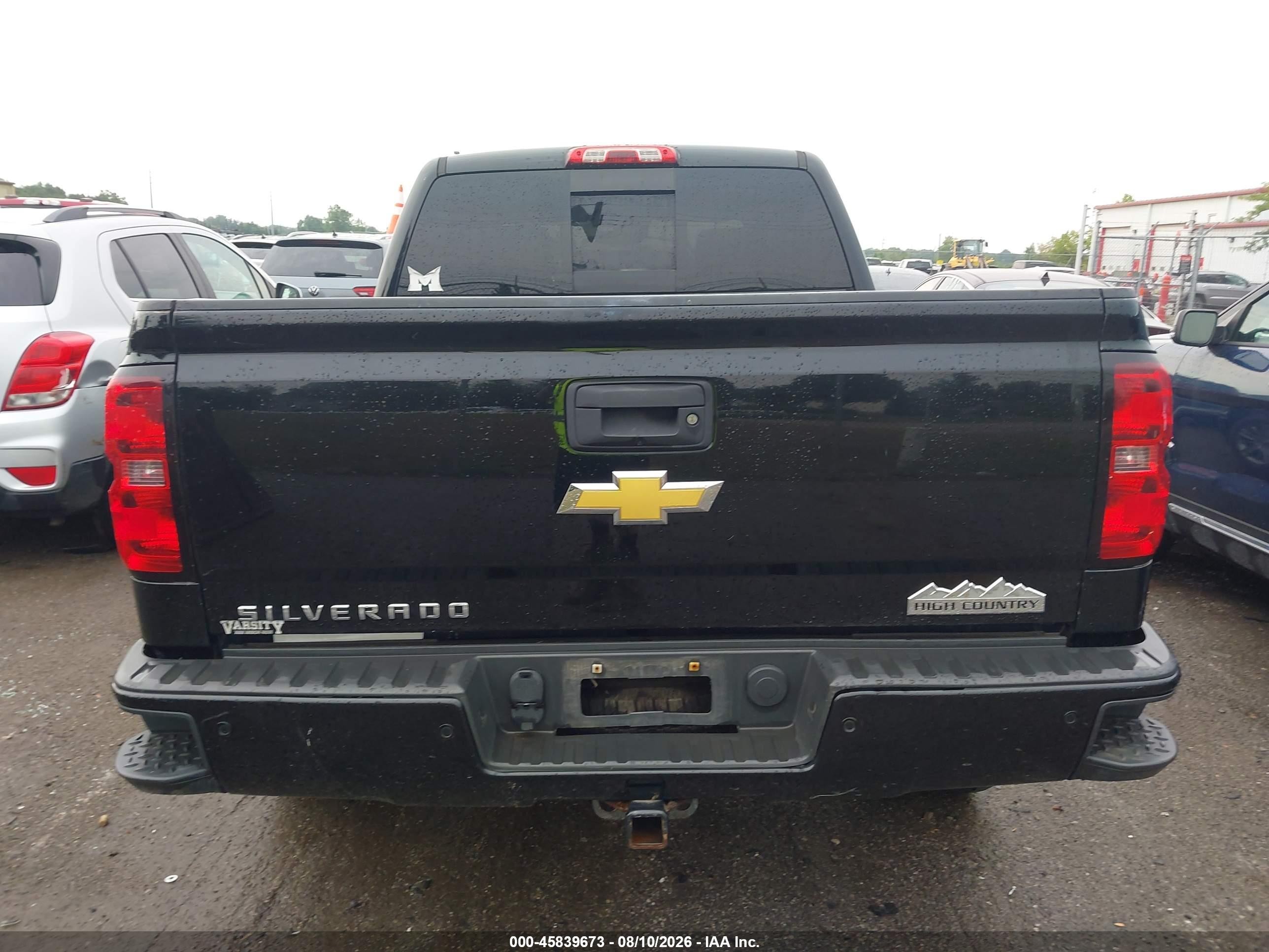 2014 Chevrolet Silverado 1500 High Country Черный vin: 3GCUKTEC9EG501357