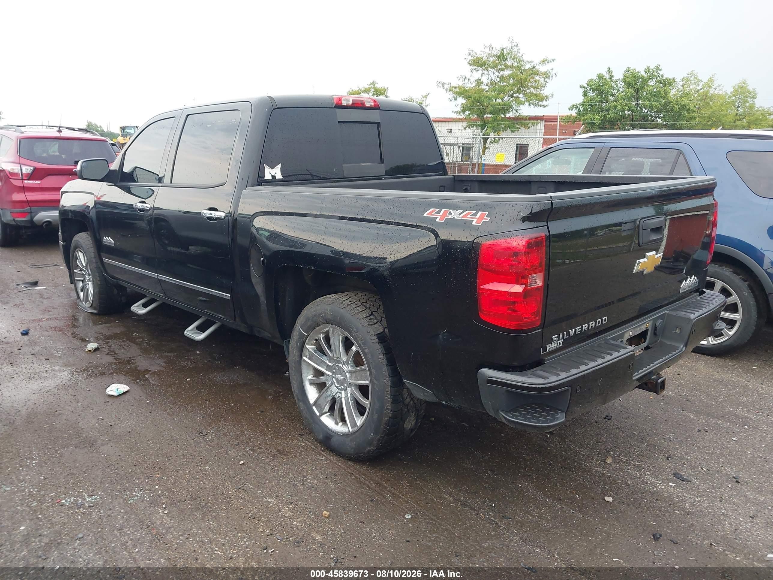 2014 Chevrolet Silverado 1500 High Country Черный vin: 3GCUKTEC9EG501357