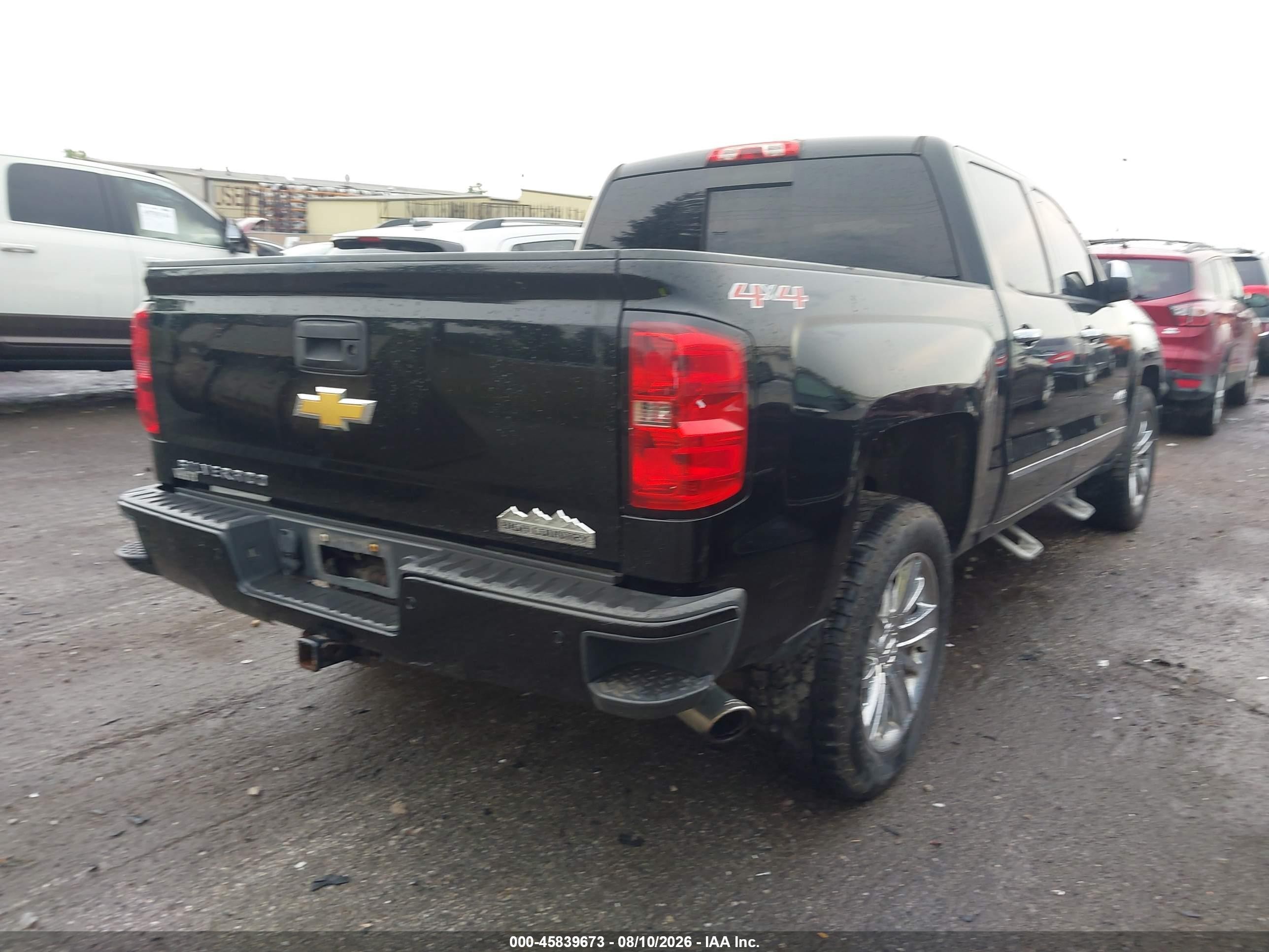 2014 Chevrolet Silverado 1500 High Country Черный vin: 3GCUKTEC9EG501357