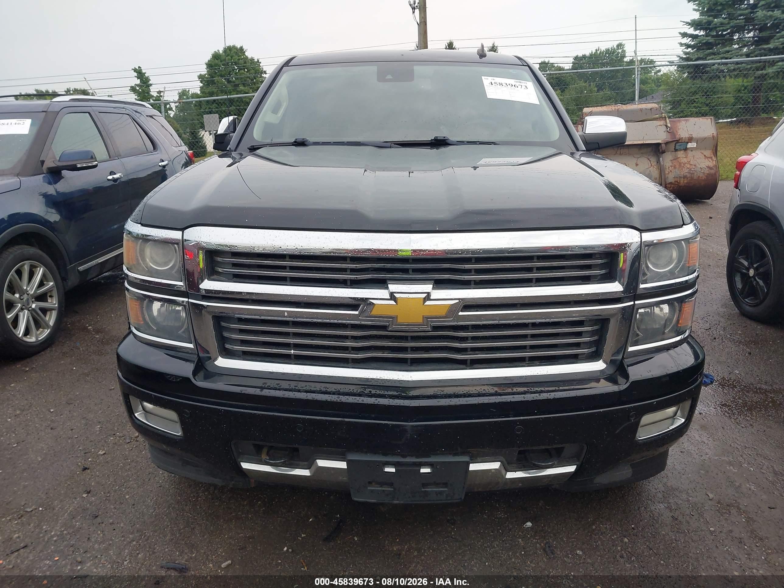 2014 Chevrolet Silverado 1500 High Country Черный vin: 3GCUKTEC9EG501357