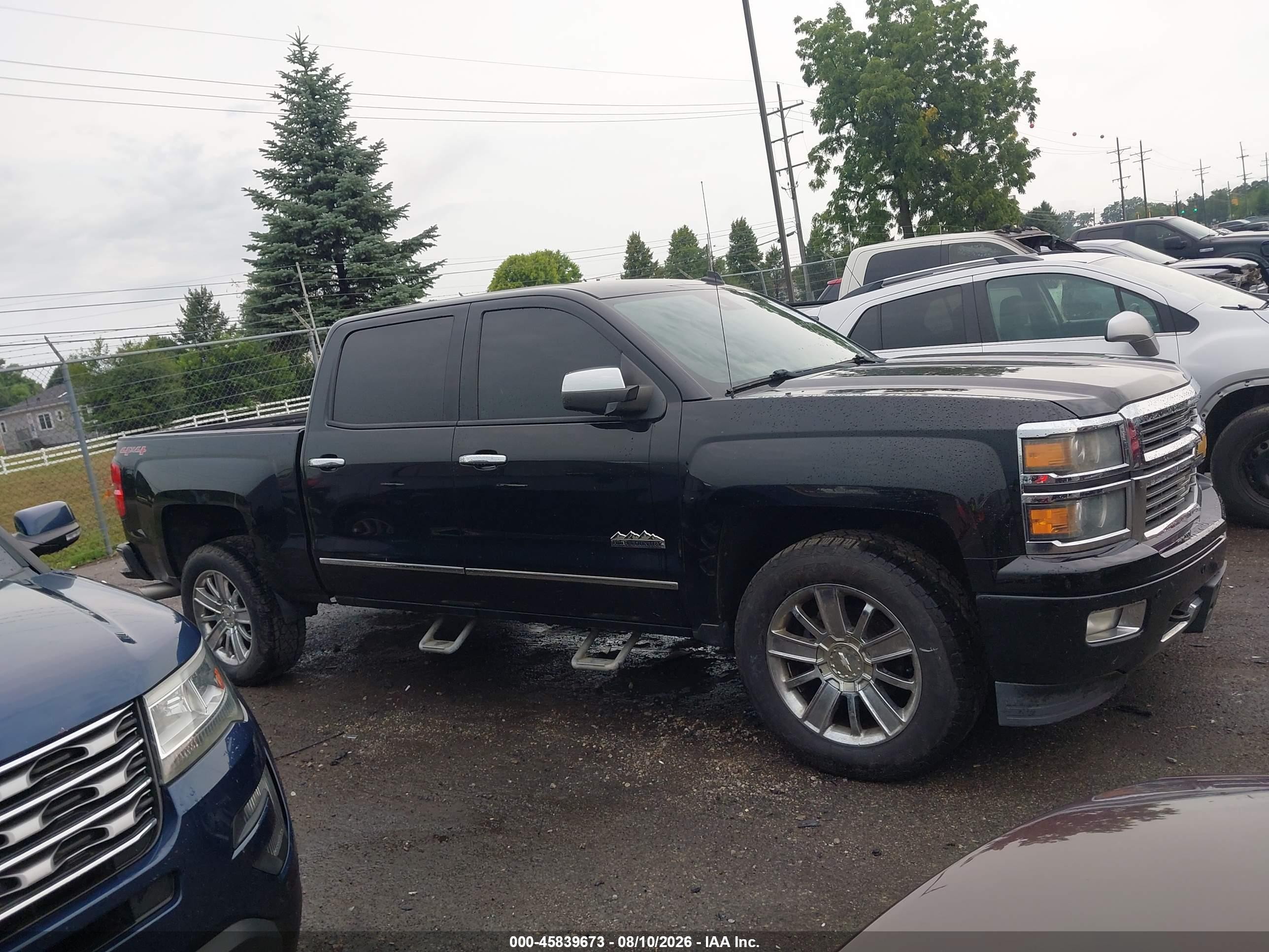 2014 Chevrolet Silverado 1500 High Country Черный vin: 3GCUKTEC9EG501357
