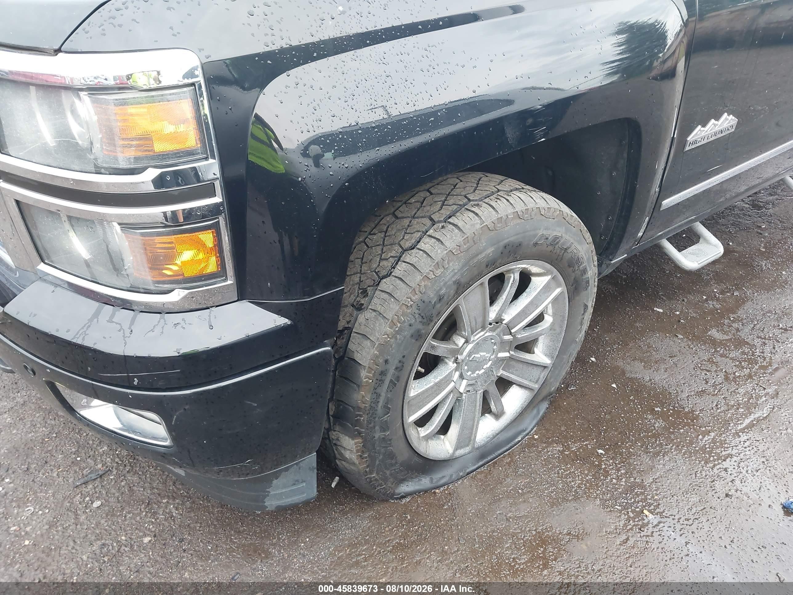 2014 Chevrolet Silverado 1500 High Country Черный vin: 3GCUKTEC9EG501357