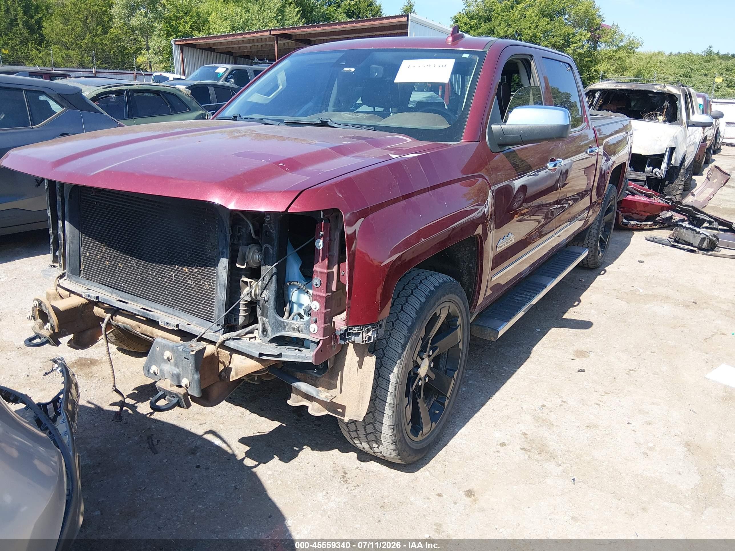 2015 Chevrolet Silverado 1500 High Country Maroon vin: 3GCUKTECXFG281017
