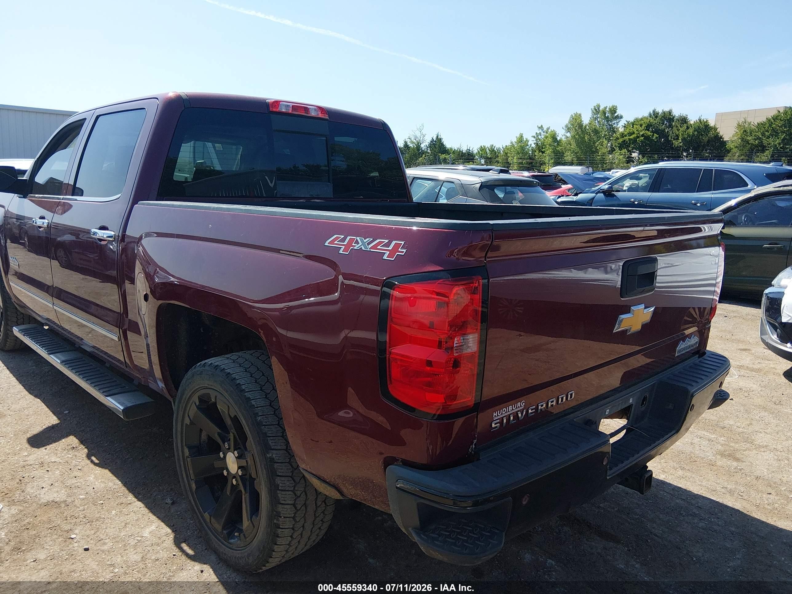2015 Chevrolet Silverado 1500 High Country Maroon vin: 3GCUKTECXFG281017