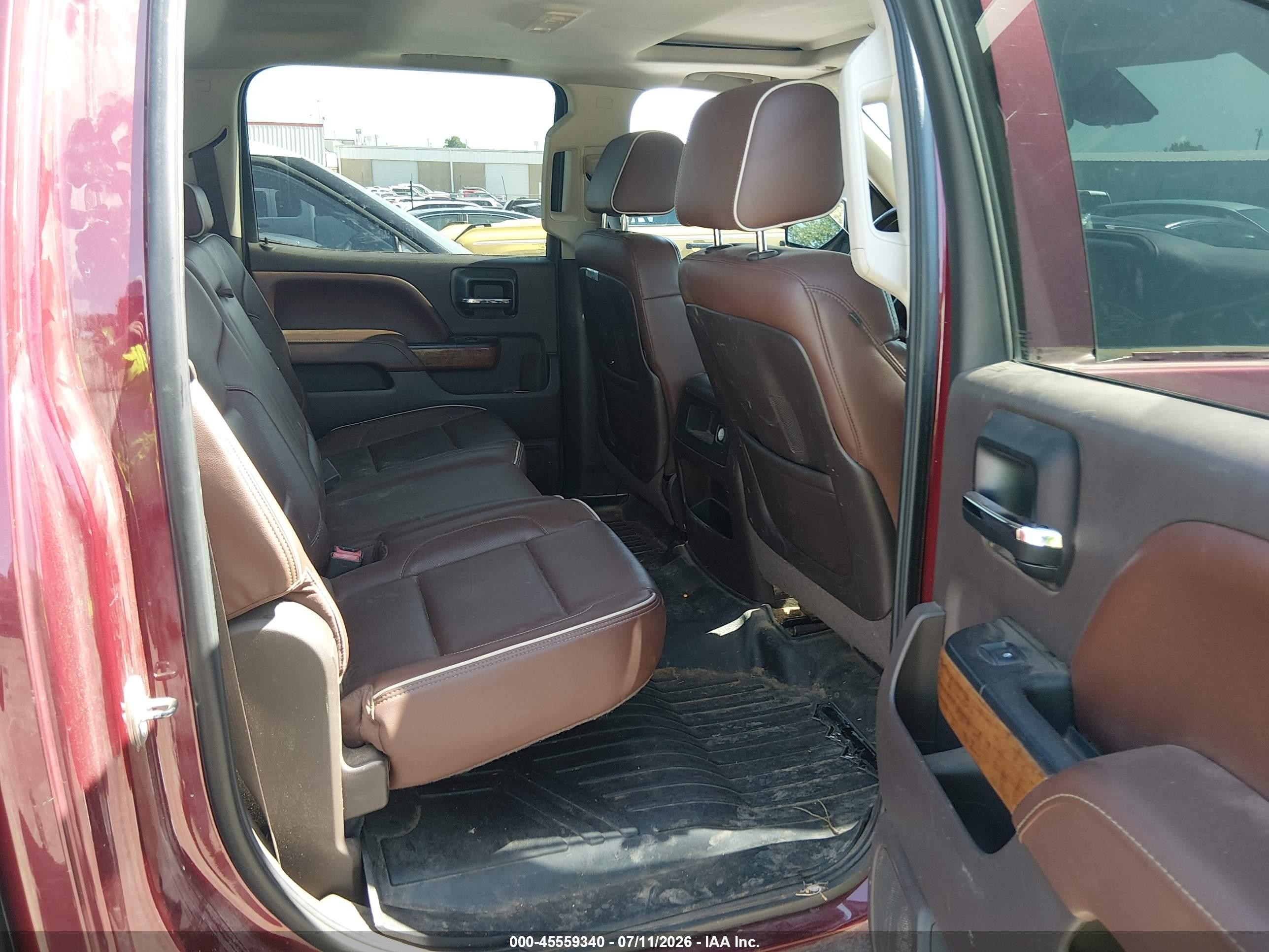 2015 Chevrolet Silverado 1500 High Country Maroon vin: 3GCUKTECXFG281017