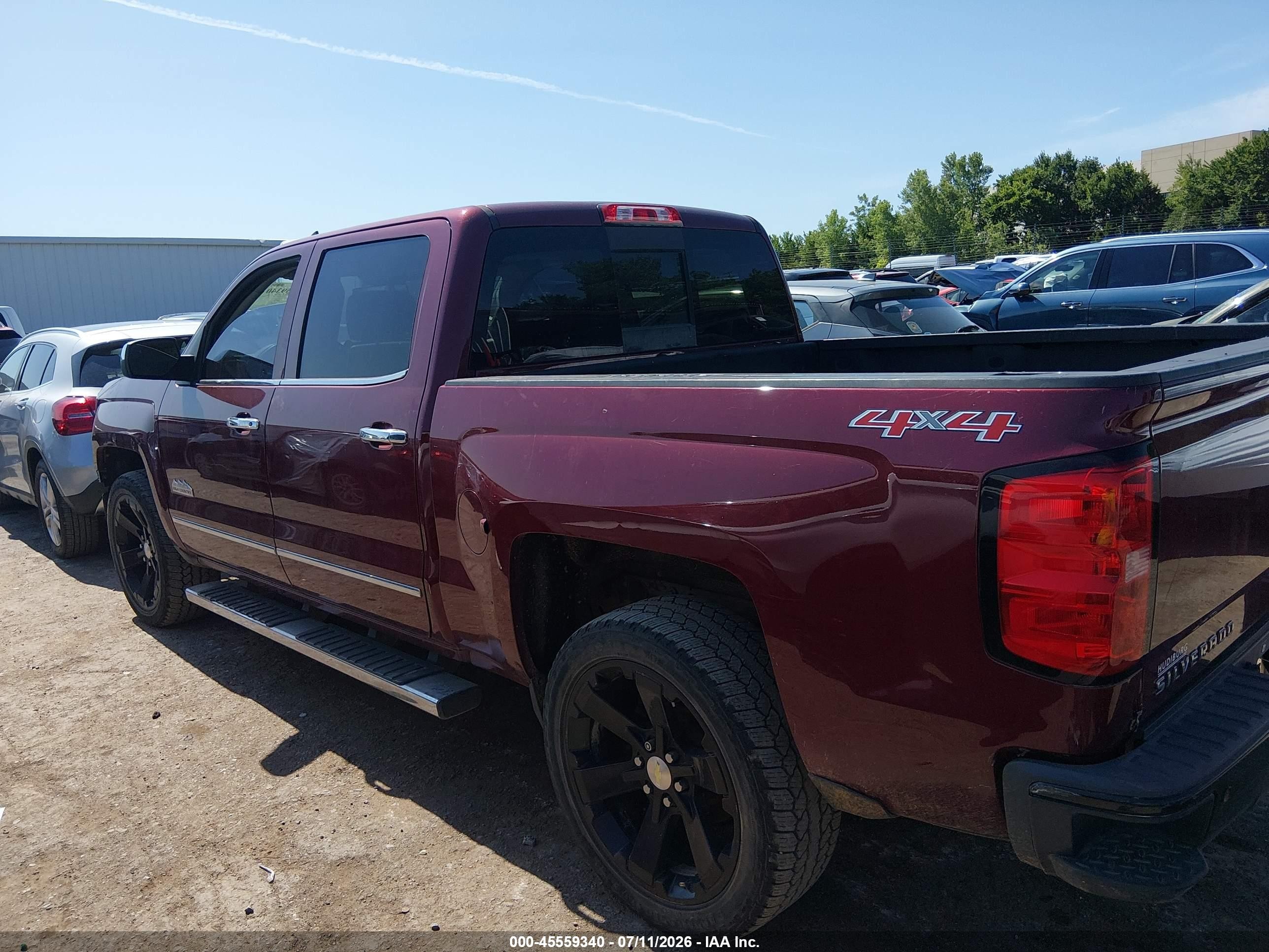 2015 Chevrolet Silverado 1500 High Country Maroon vin: 3GCUKTECXFG281017