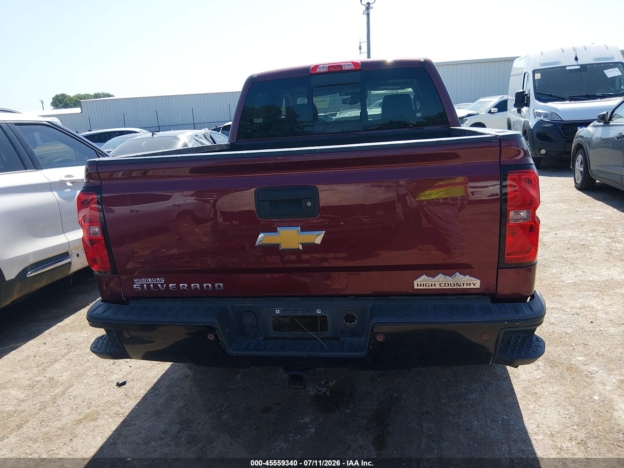 2015 Chevrolet Silverado 1500 High Country Maroon vin: 3GCUKTECXFG281017