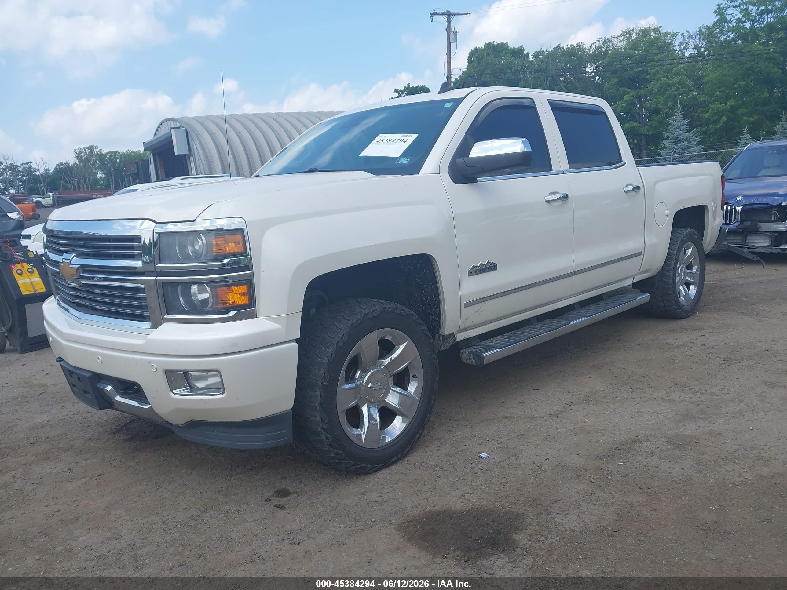 2014 Chevrolet Silverado 1500 High Country White vin: 3GCUKTEJXEG516626