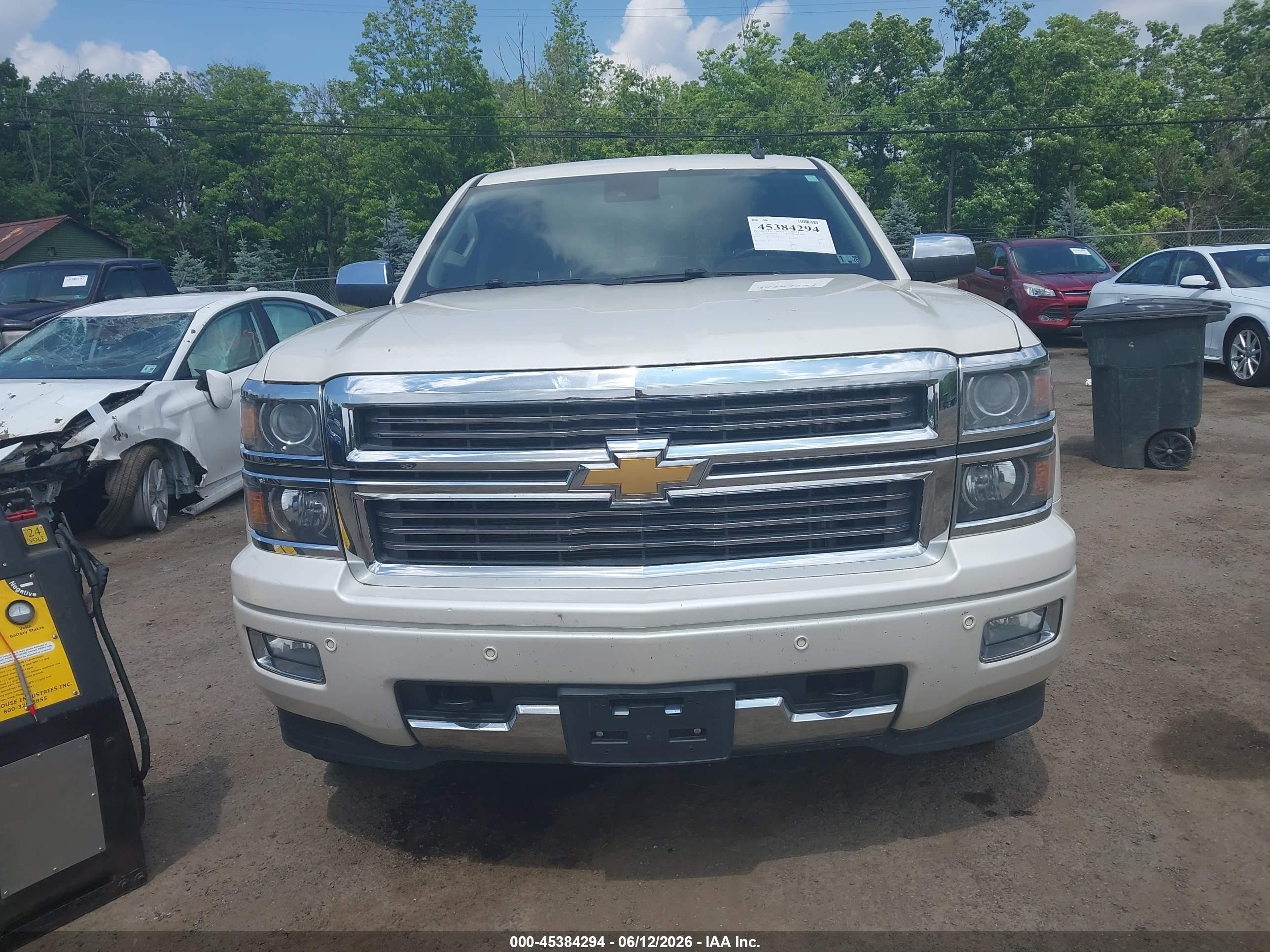 2014 Chevrolet Silverado 1500 High Country White vin: 3GCUKTEJXEG516626
