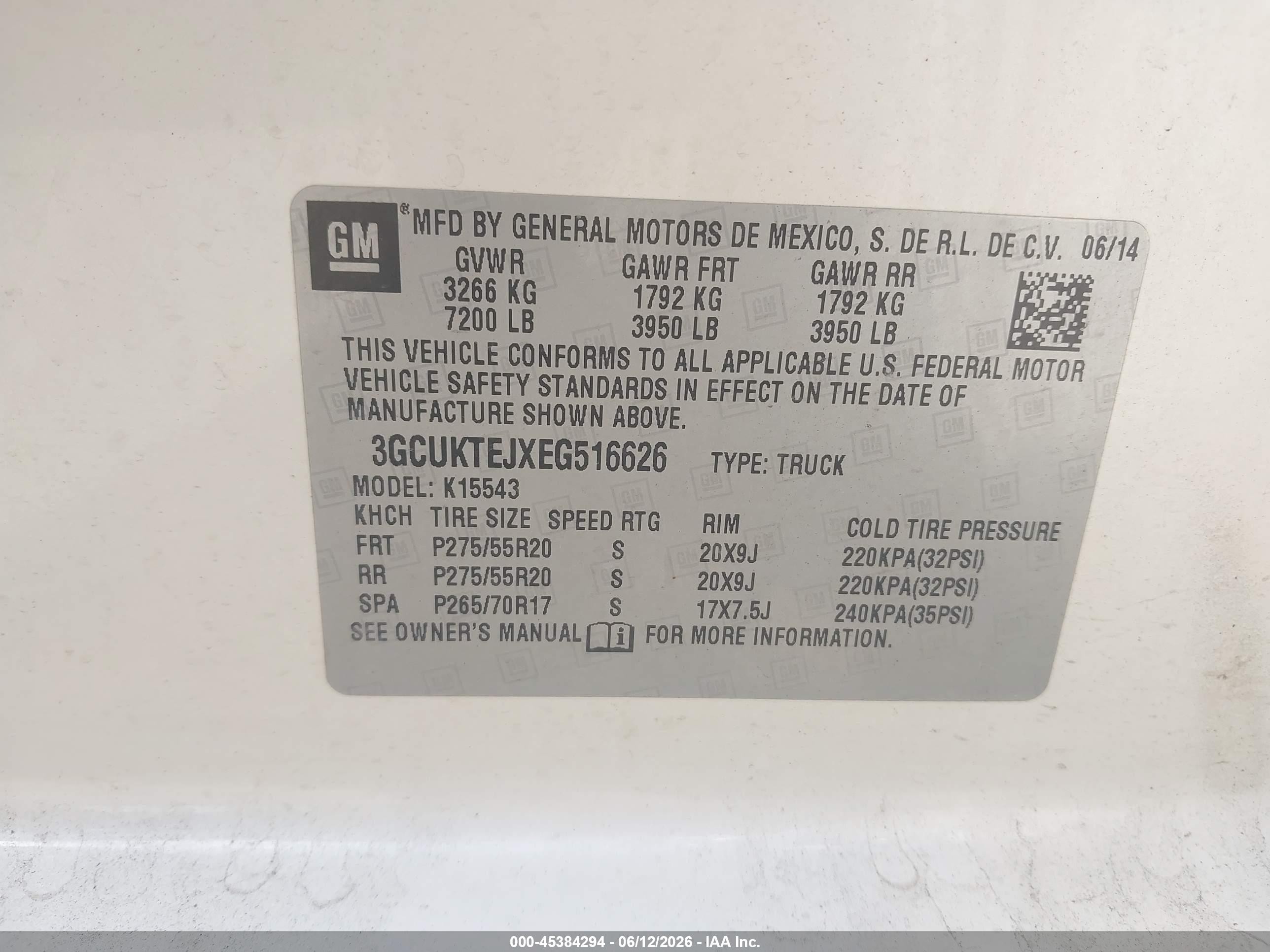 2014 Chevrolet Silverado 1500 High Country White vin: 3GCUKTEJXEG516626