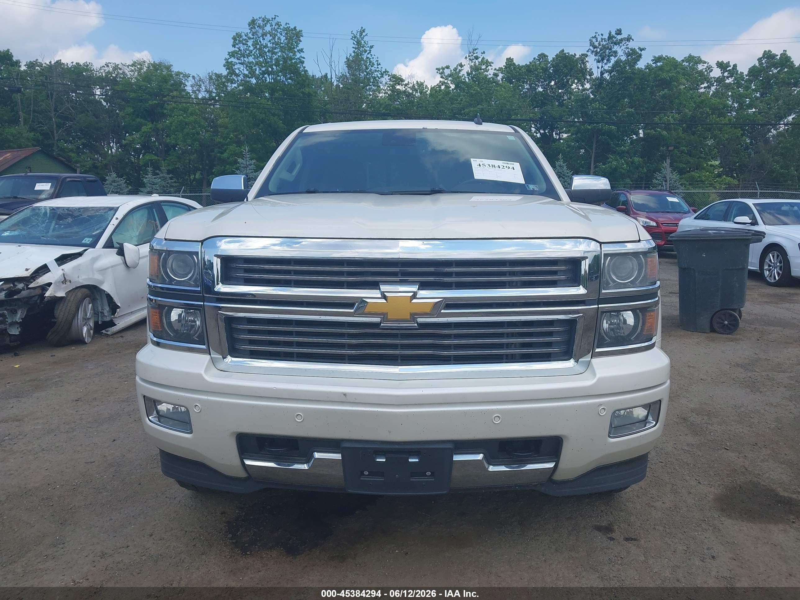 2014 Chevrolet Silverado 1500 High Country White vin: 3GCUKTEJXEG516626