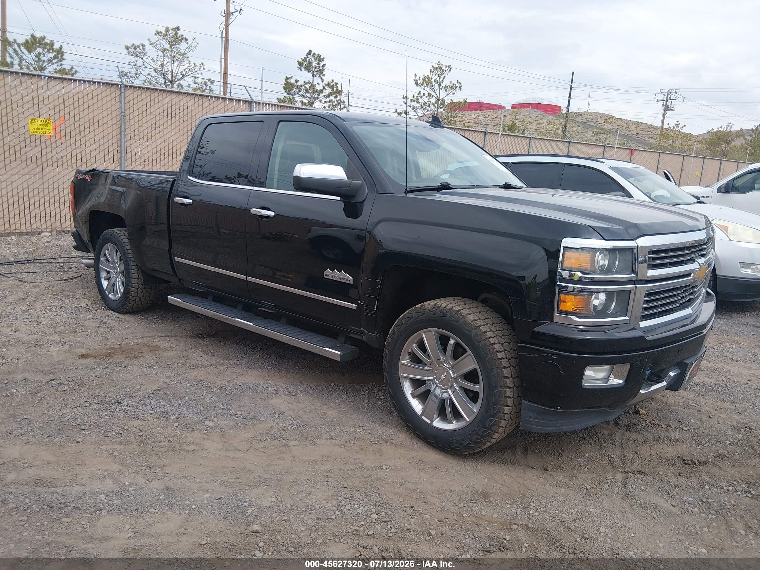 2015 Chevrolet Silverado 1500 High Country Черный vin: 3GCUKTEJXFG498498