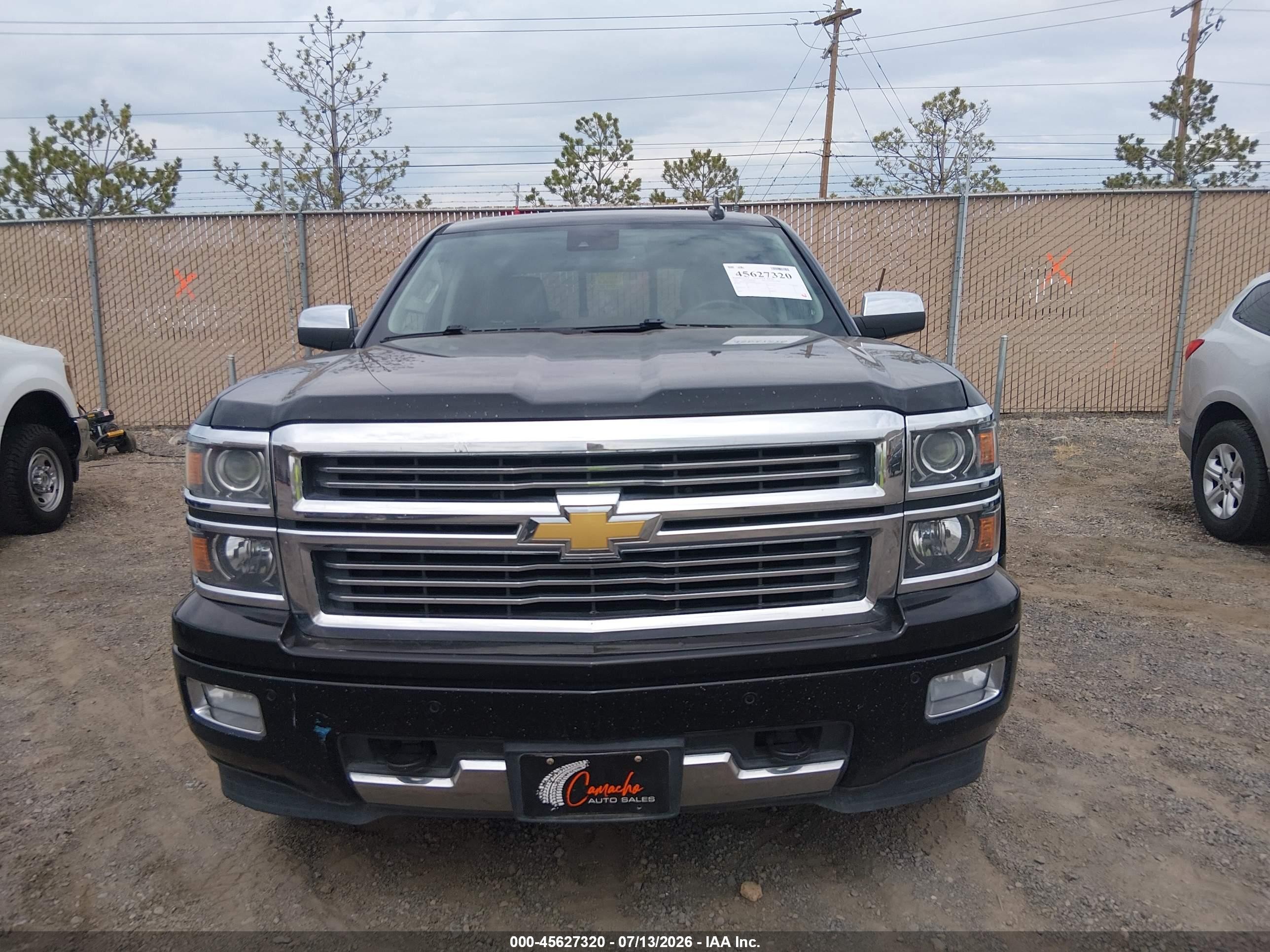 2015 Chevrolet Silverado 1500 High Country Черный vin: 3GCUKTEJXFG498498